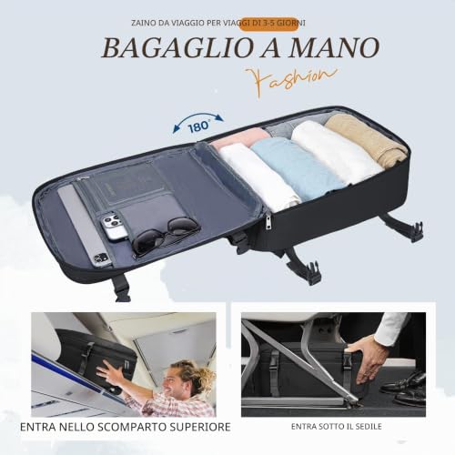 Thumbnail 2 de VMIKIV Zaino Easyjet 45x36x20 – Zaino da viaggio per cabina, antifurto