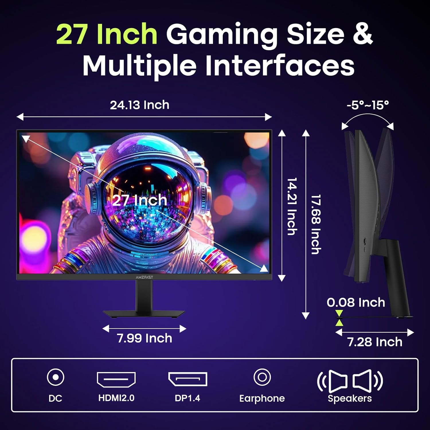 Thumbnail 6 de Amzfast AMZG27F5 Pro 27 Inch 240Hz Monitor