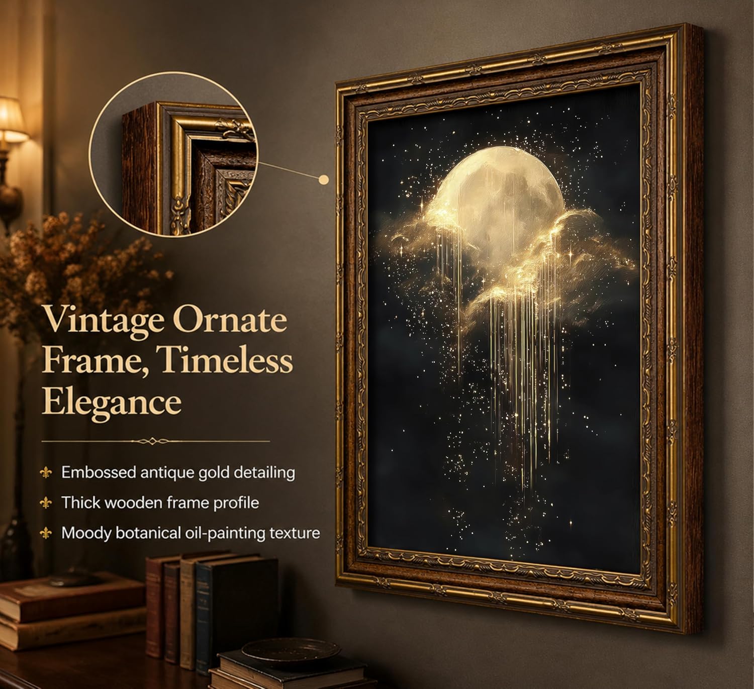 Detalle de Moon Cloud Wall Art, 12x16in