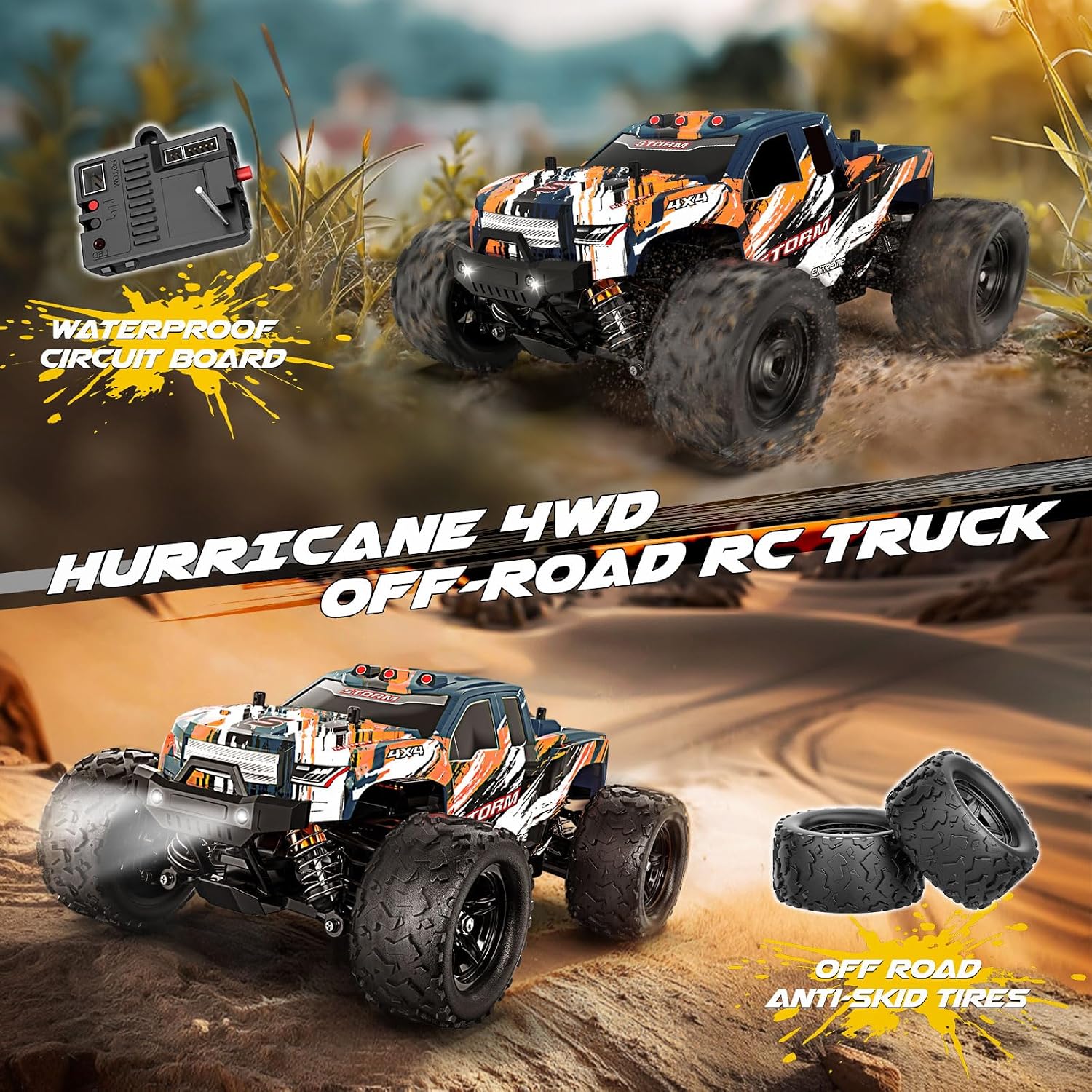 Detalle de YESHIN 1:18 Auto telecomandata 4WD Monster Truck RC – alta velocità e robustezza per adulti e bambini