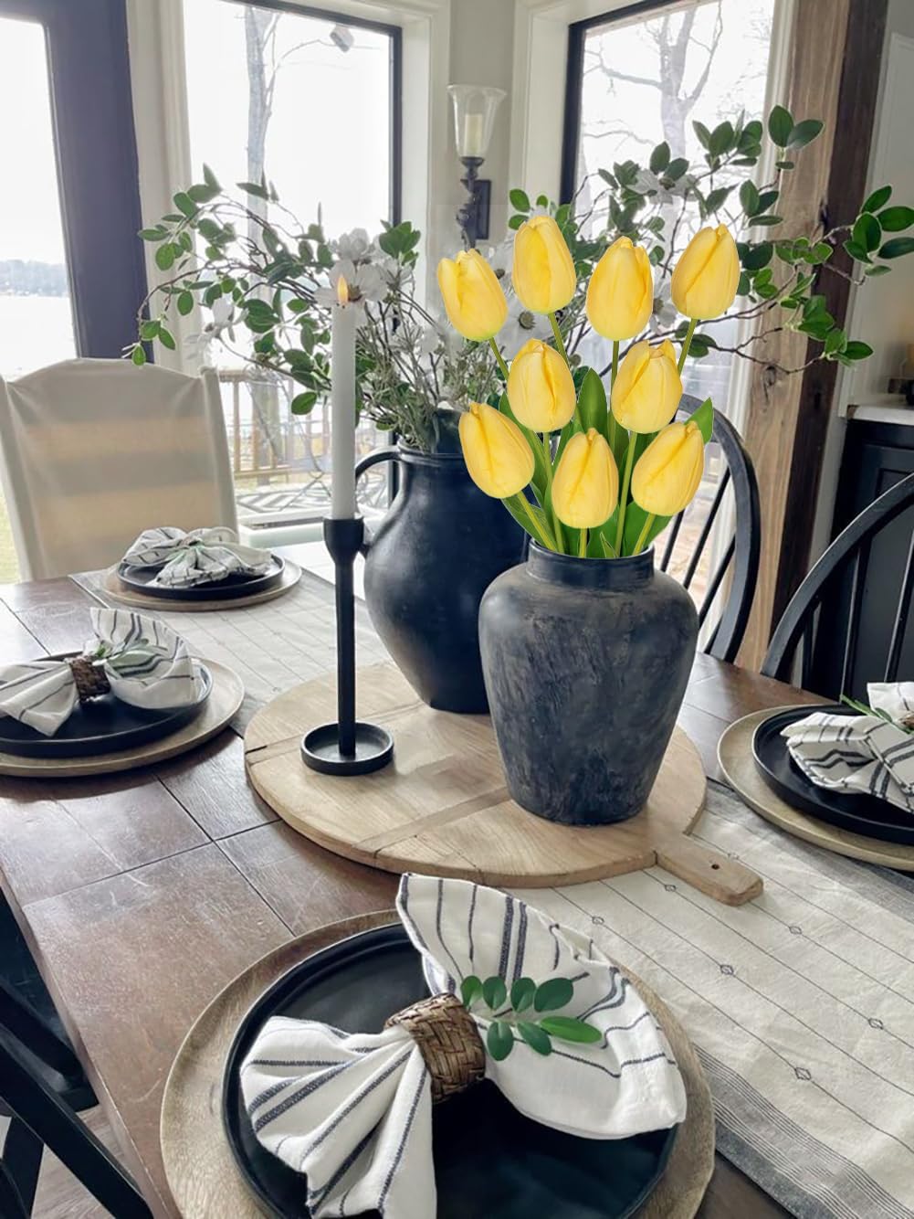Detalle 2 de Briful 60 cm Tulpen Kunstblumen Set