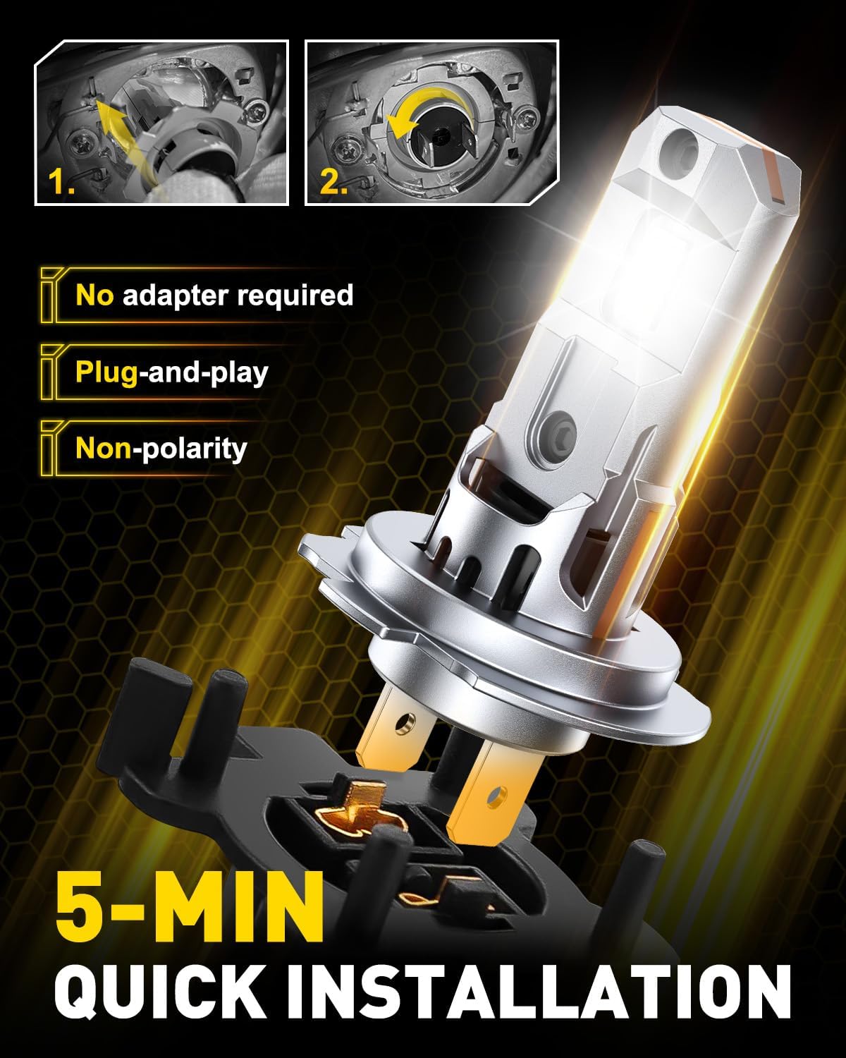 Detalle 2 de AUXITO H7 LED Bulbs