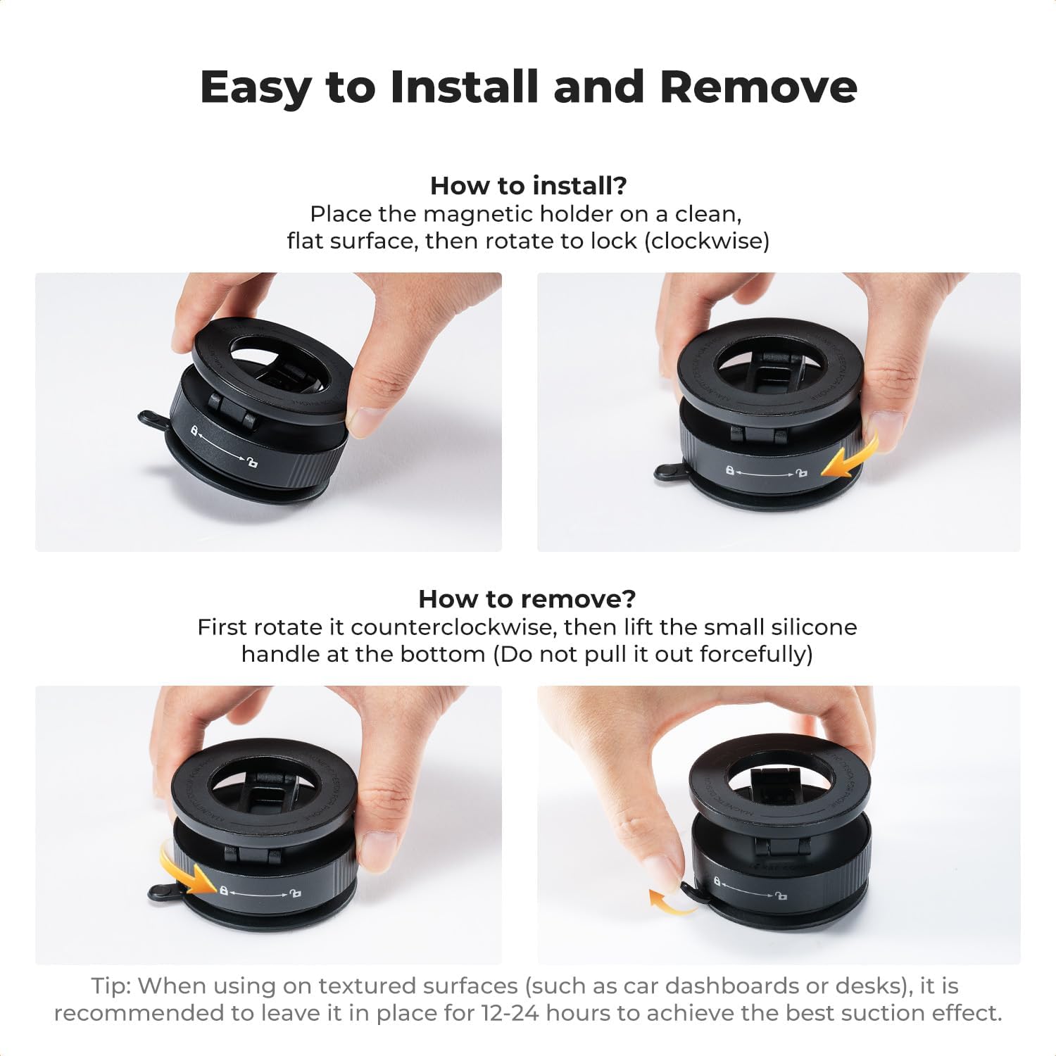 Thumbnail 3 de K&F CONCEPT Magnetic Car Phone Holder with 360° Rotatable Mount