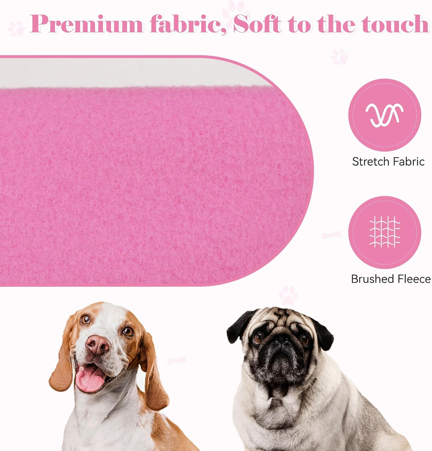 Thumbnail 4 de QDYU QDYU971854 Dog Hoodie for Large Dogs, Pink Brushed Fleece with Pocket