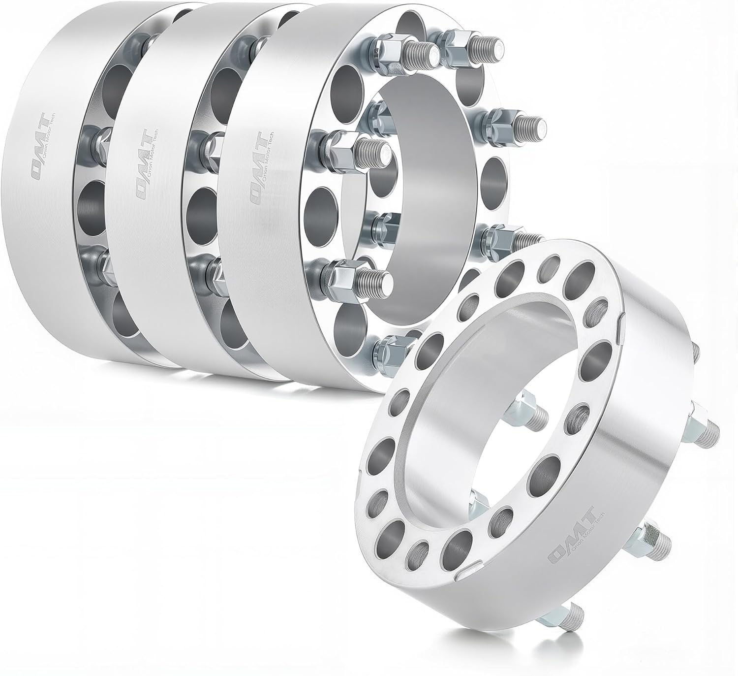 Detalle de Orion Motor Tech 8x6.5 Wheel Spacers (2 Inch Adapters, 4-Pack) for Select Dodge Ram and Ford F-Series