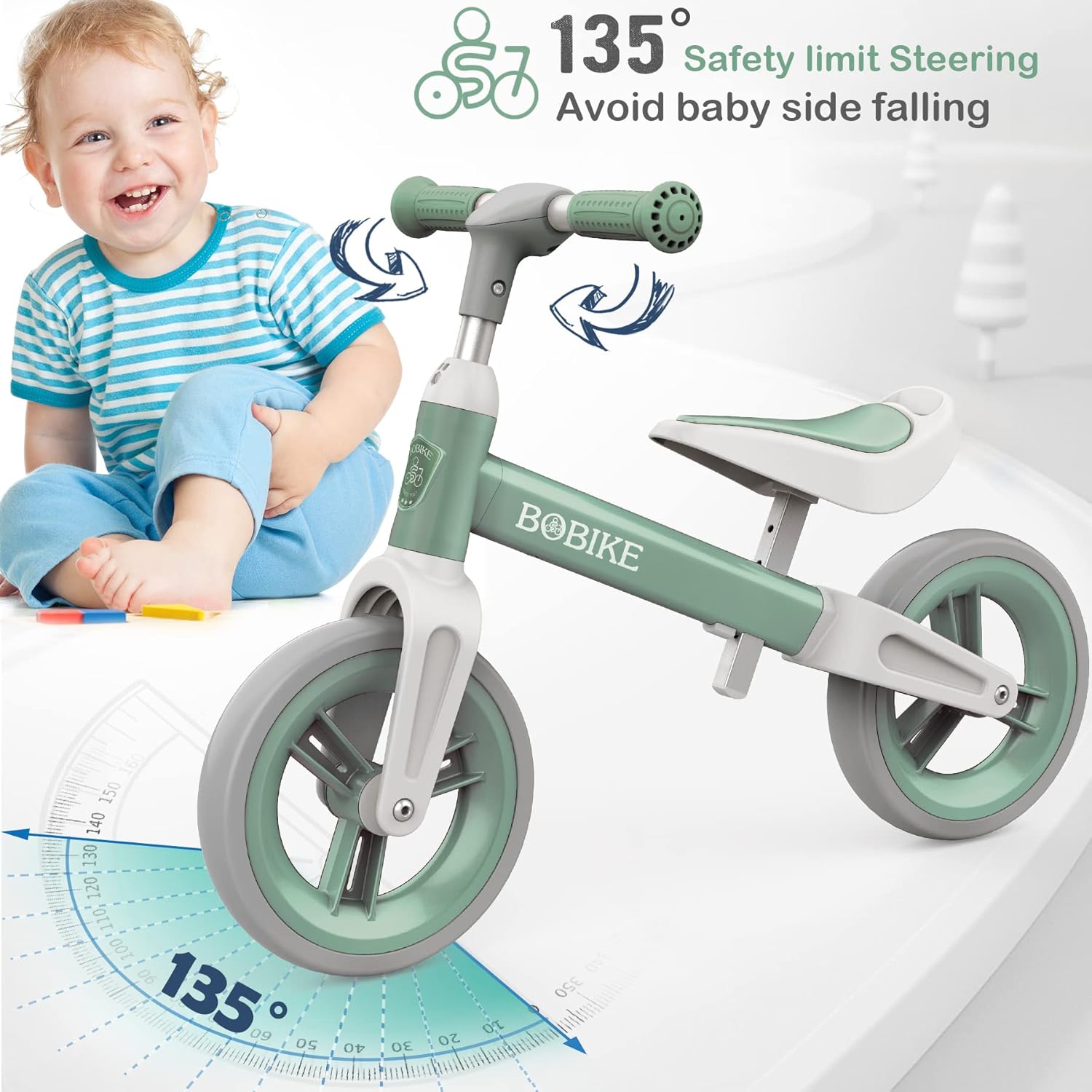 Thumbnail 6 de VITONIS Laufrad ab 1,5–4 Jahre bis zu 25 kg – verstellbares Lenkrad & Sattel, Lenkradschloss, Ultraleichtes Balance-Fahrrad
