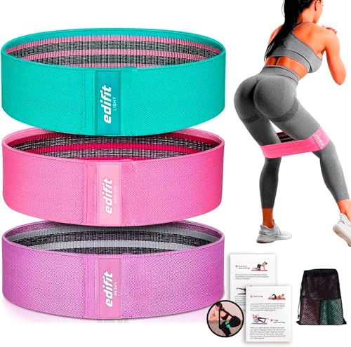 Detalle de EDIFIT Bandas elásticas de musculación, 3 resistencias y bolsa de transporte