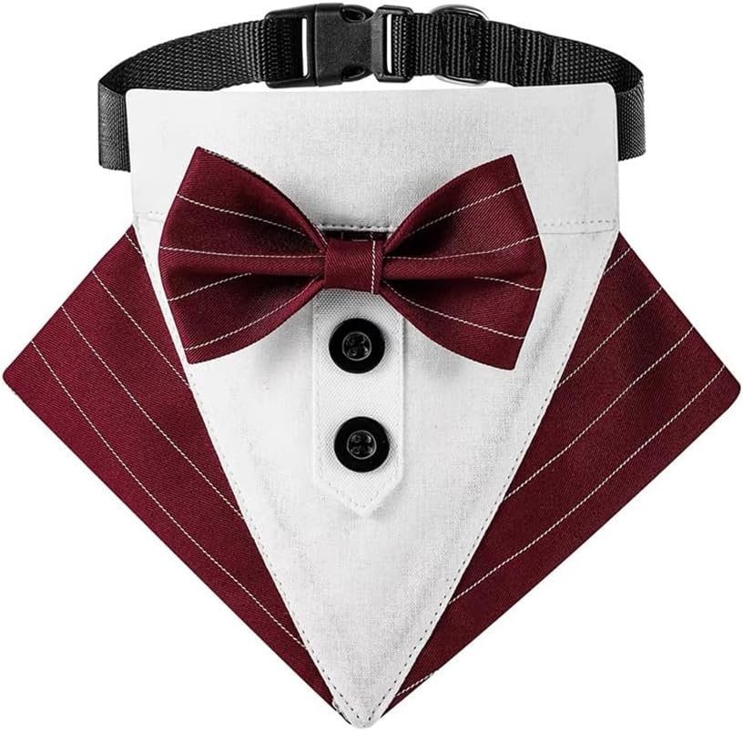 Thumbnail 5 de BT Bear Smoking-Bandana-Halsband für Hunde (Größe M) – verstellbar mit Fliege, Beige