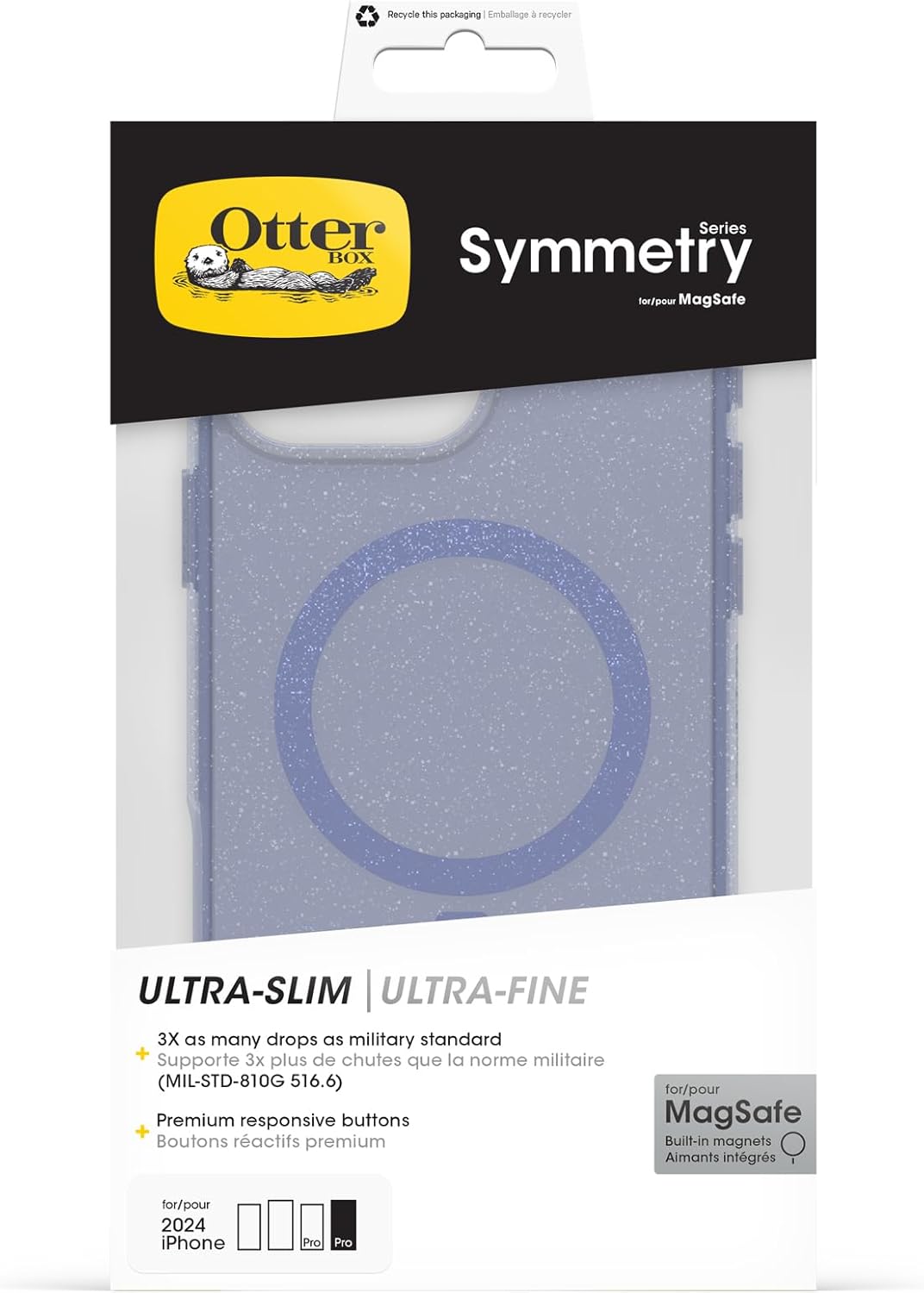 Thumbnail 4 de OtterBox Symmetry Series Clear MagSafe Case for iPhone 16 (Red) – Thin, Shockproof Protection