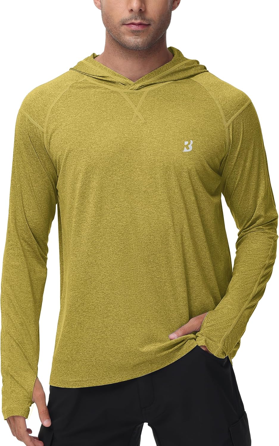 Detalle de Roadbox Men's UPF 50+ Fishing Shirts with Hooded Sun Protection