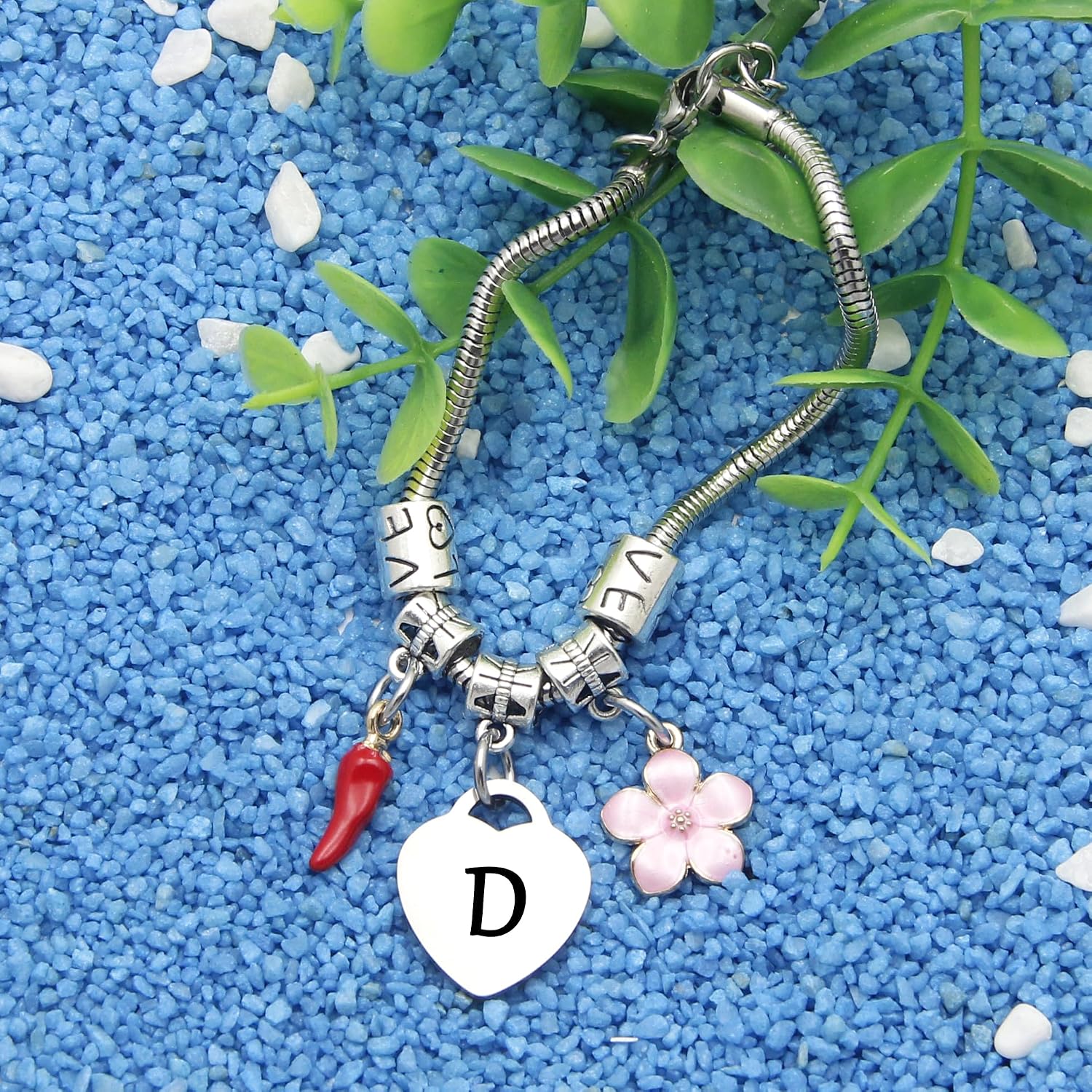 Detalle de GUOYU Bracciale con Lettera Iniziale: Braccialetto Donna, Regalo di Classe per Ogni Occasione