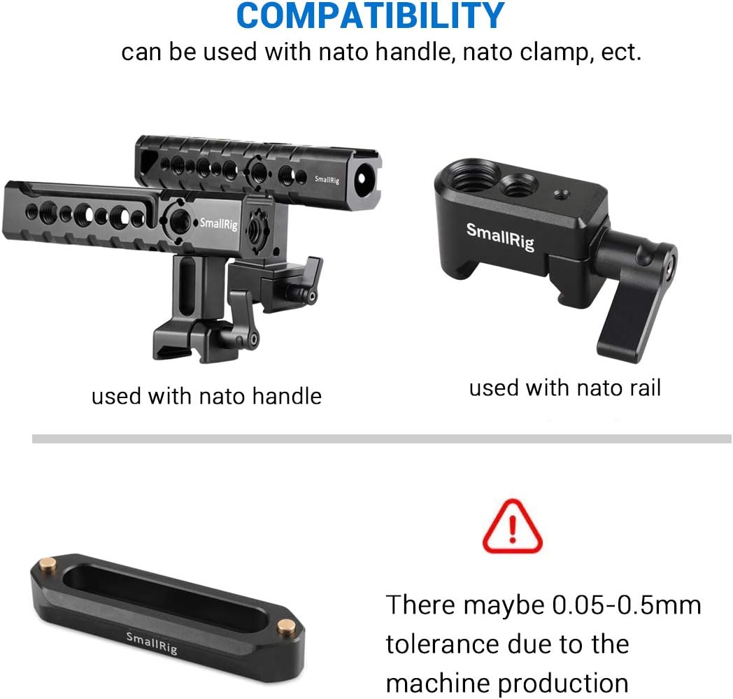 Thumbnail 4 de SMALLRIG 1195B Rail NATO 70 mm pour poignée