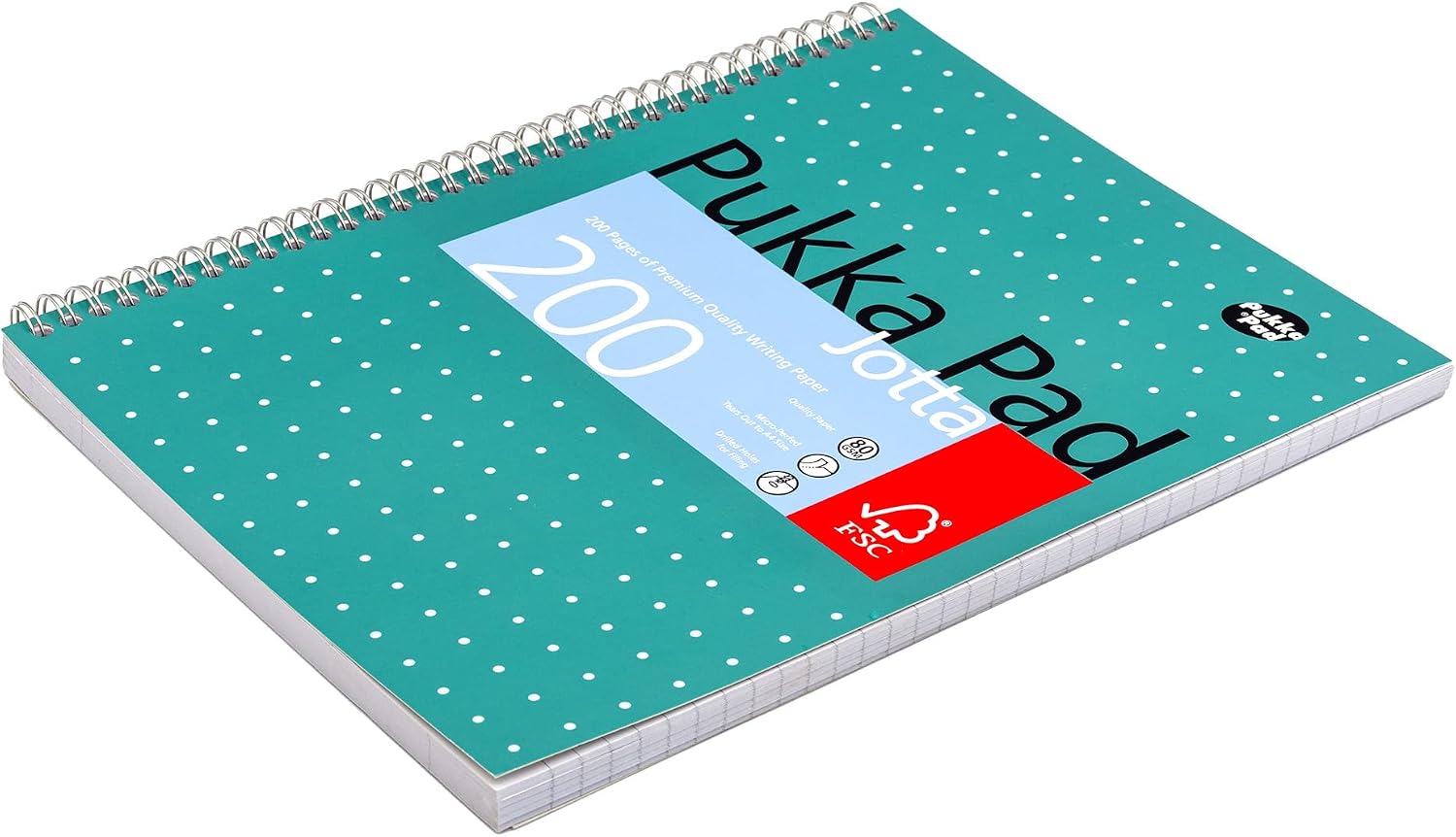 Detalle de Pukka Pad A4 Metallic Jotta Book 3 Pack – 21 x 30 cm, Green, 200 Pages