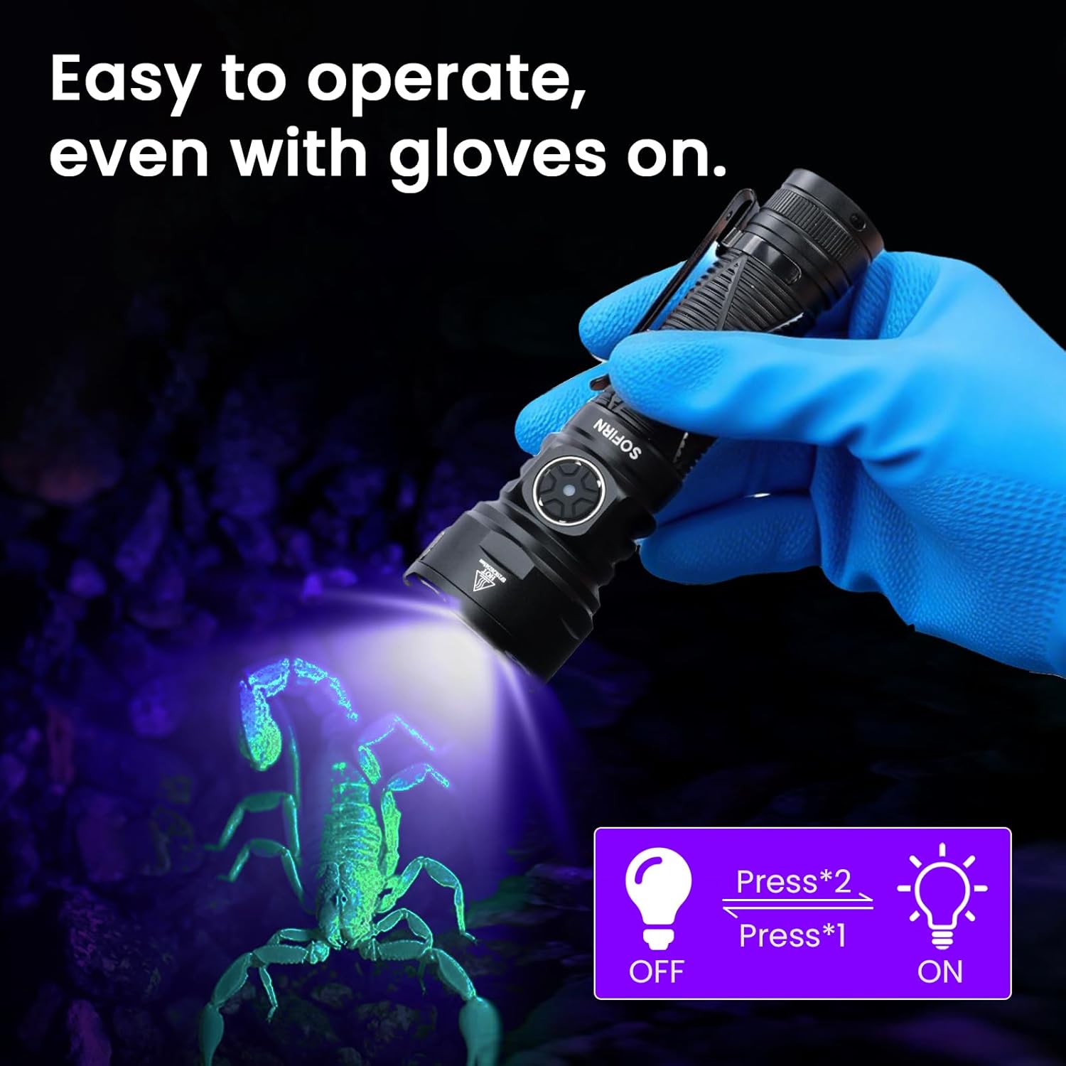 Thumbnail 3 de Sofirn SR15 UV Torch: 365 nm Black Light for Precision Detection
