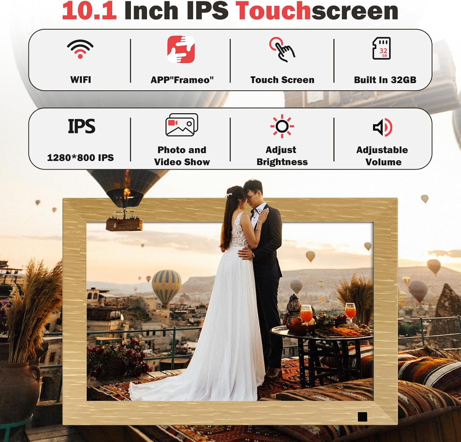 Thumbnail 1 de AHOWAI 32GB 10.1 Inch Digital Photo Frame