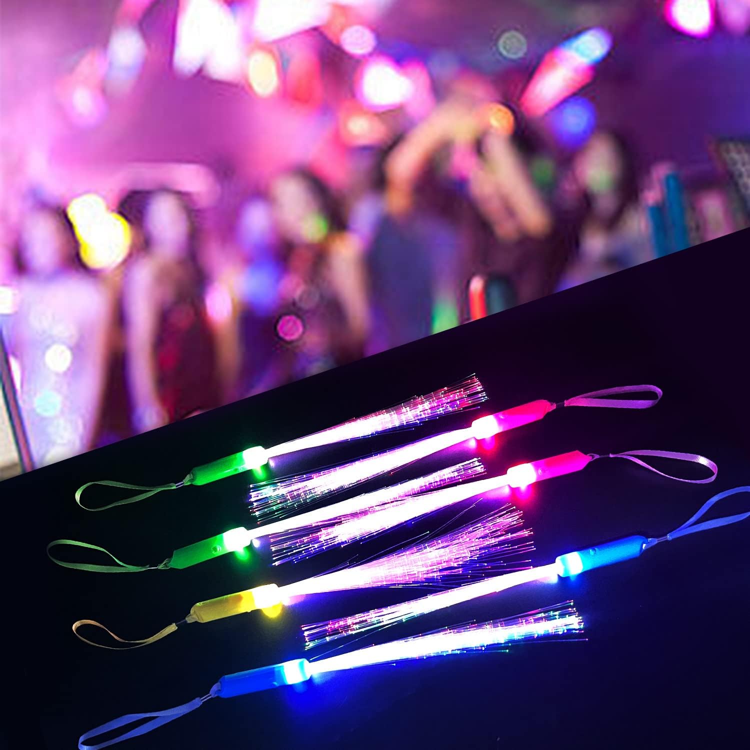 Thumbnail 1 de NLNEY 15er-Partyset Knicklichter mit 3 Lichtmodi – leuchtende Party-Stäbe für Kinder & Events