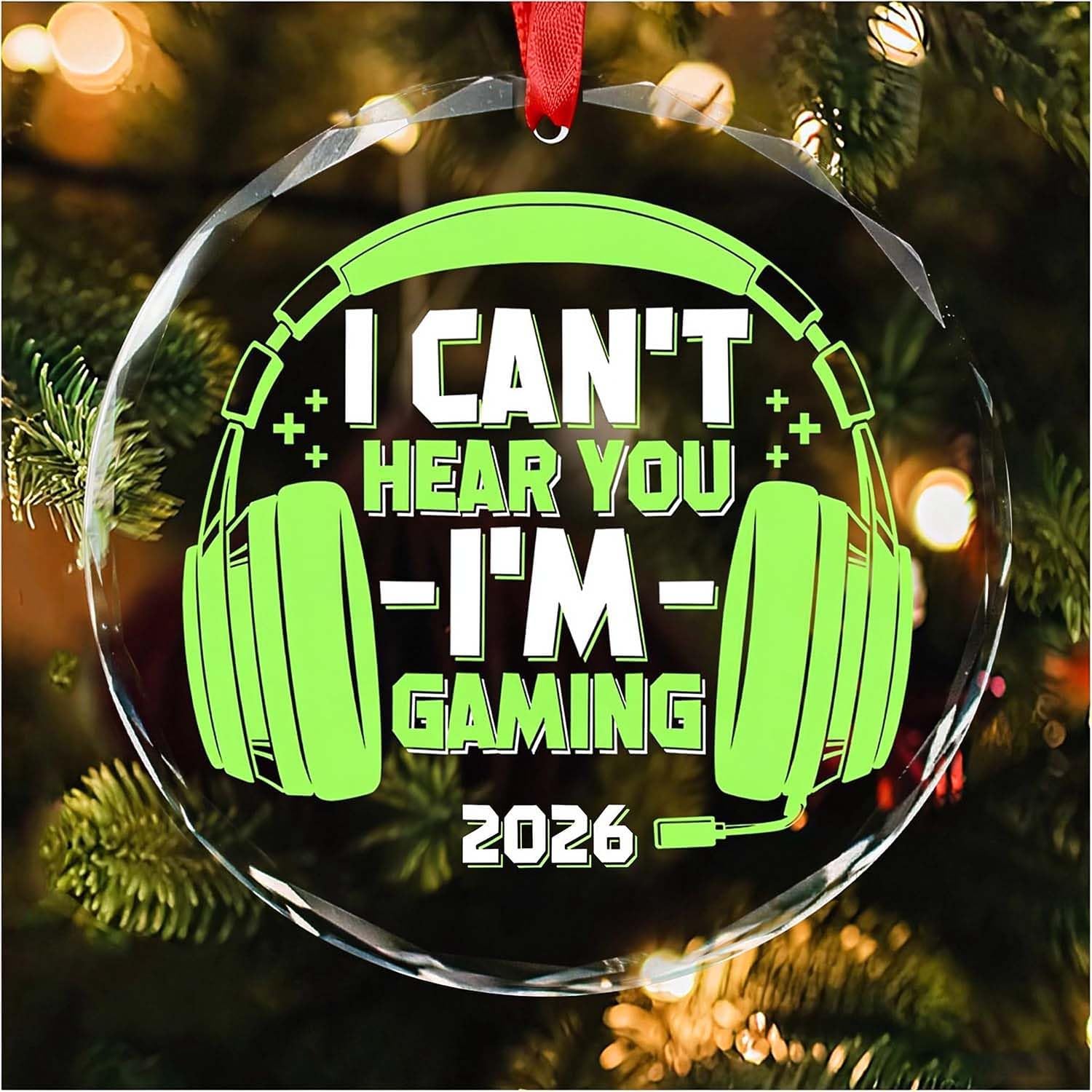 Detalle de Gaming Christmas ornament, glass