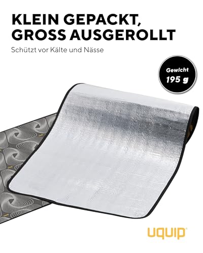 Detalle de Uquip Isomatte Flexy 190 grau – ultraleichte, wasserdichte Campingmatte