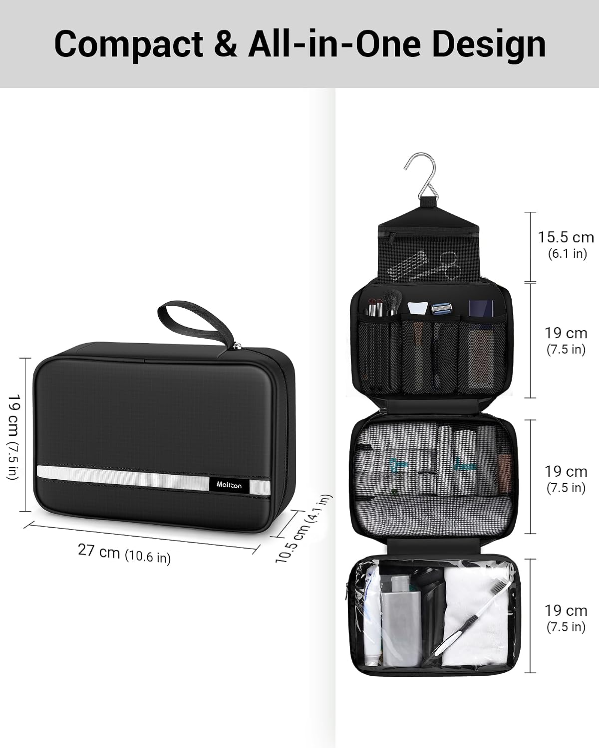 Thumbnail 1 de Maliton Hanging Toiletry Bag 24.25in