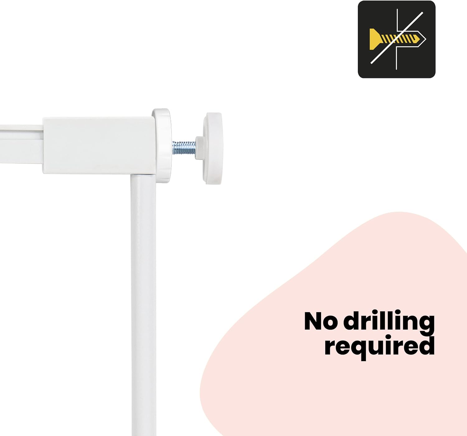 Detalle de Safety 1st Easy Close Metal 14cm Baby Safety Gate Extension (White) – No Drilling Required