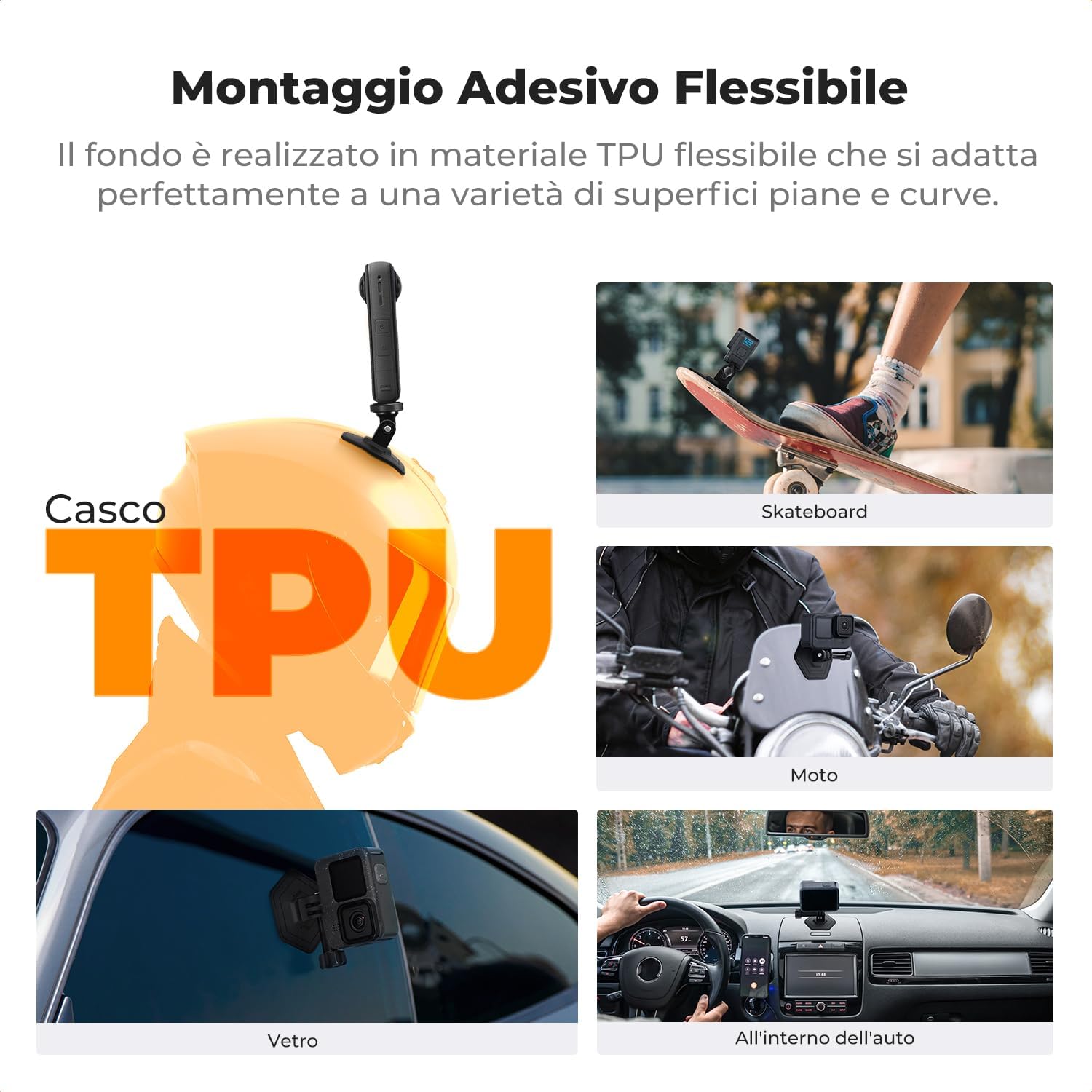 Thumbnail 1 de K&F CONCEPT Supporto adesivo per action cam 72×65 mm