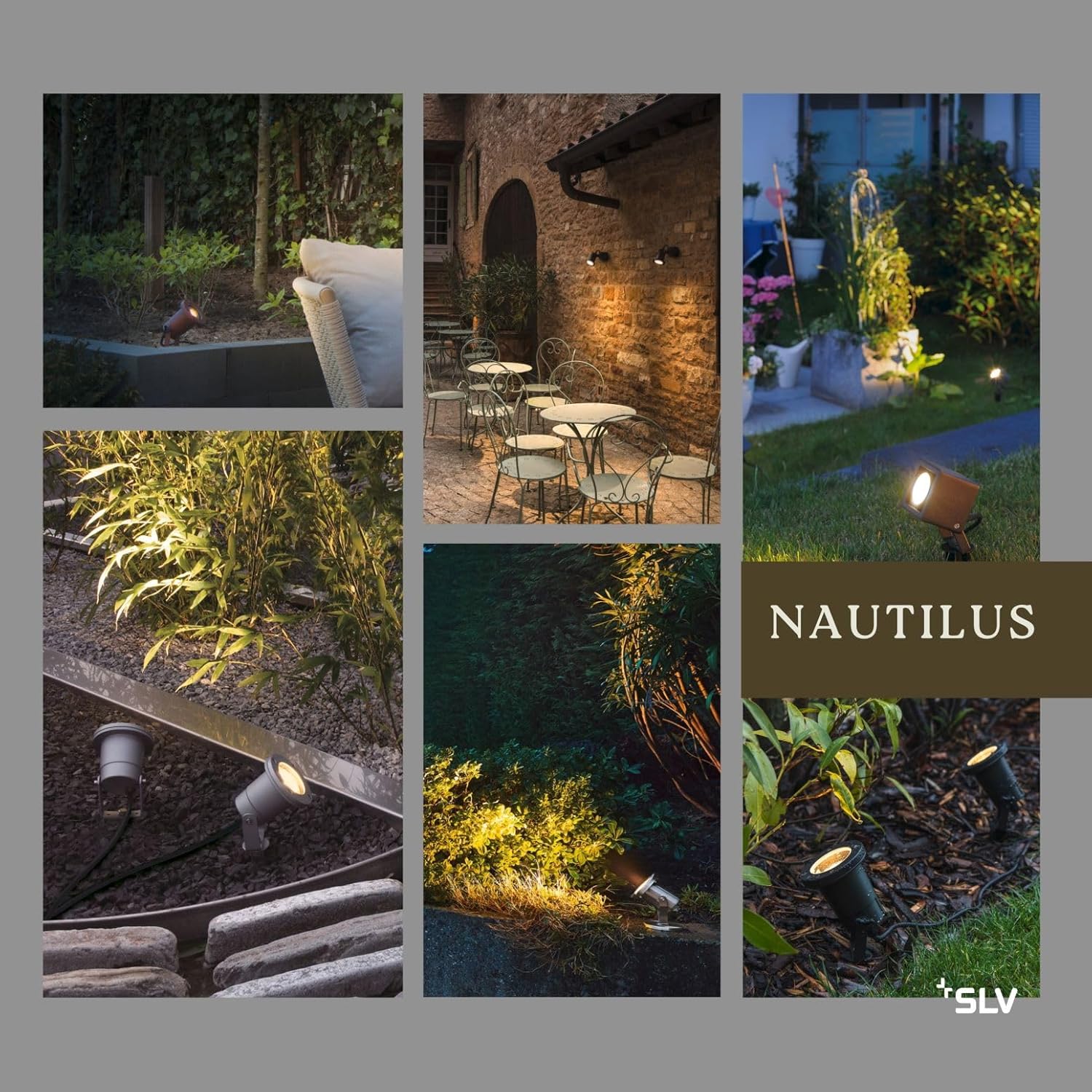 Detalle de SLV Nautilus XL Projecteur LED avec piquet – éclairage extérieur robuste en aluminium, IP65