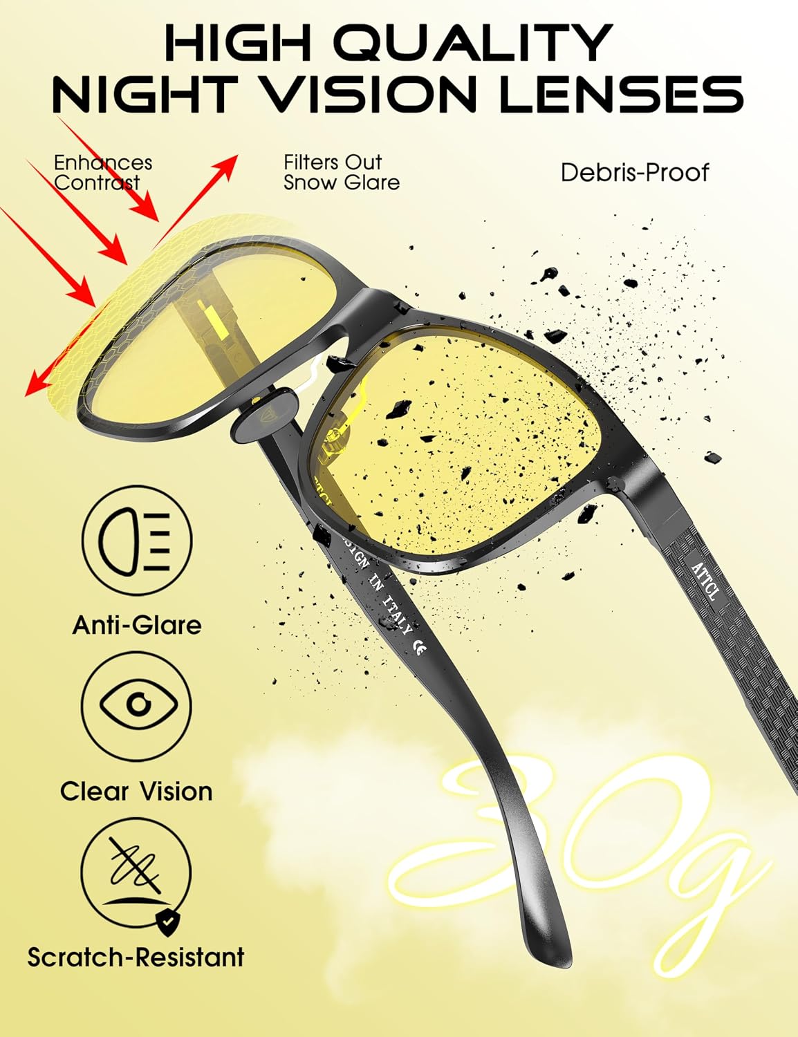 Detalle 2 de ATTCL Sonnenbrille Herren polarisiert UV400 – leichter Aluminium-Magnesium-Rahmen für Autofahren, Wandern & Reise