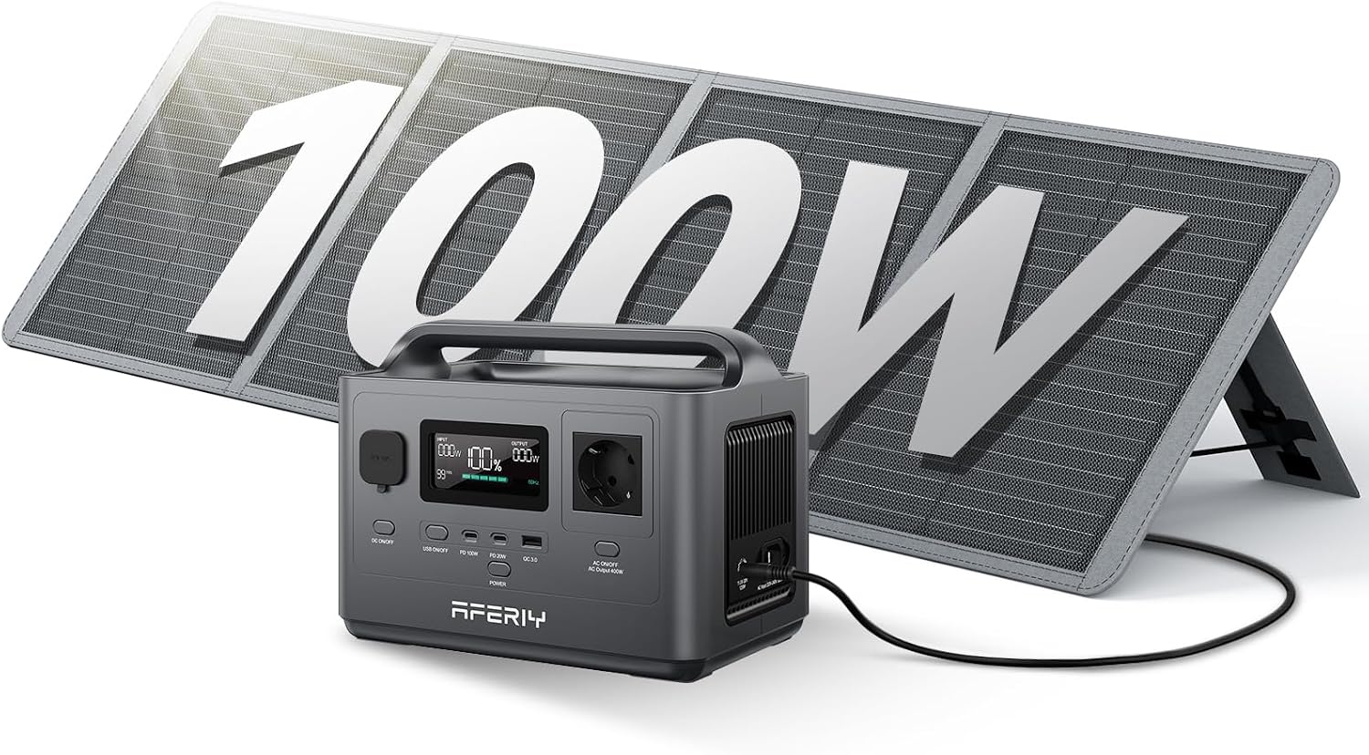 Detalle de AFERIY AF-P040 Solar-Generator 256Wh ⛺