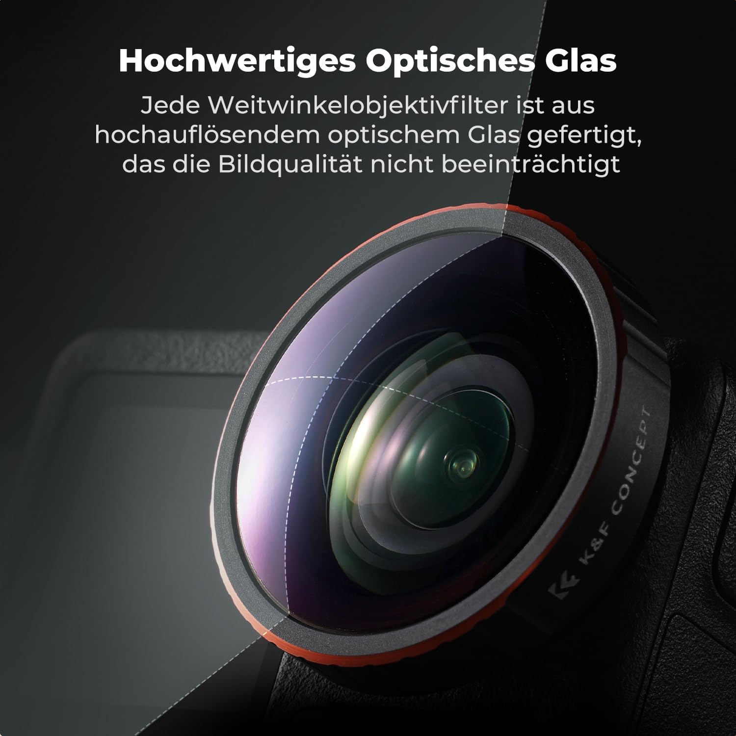 Thumbnail 3 de K&F CONCEPT Weitwinkelfilter für DJI Osmo Action