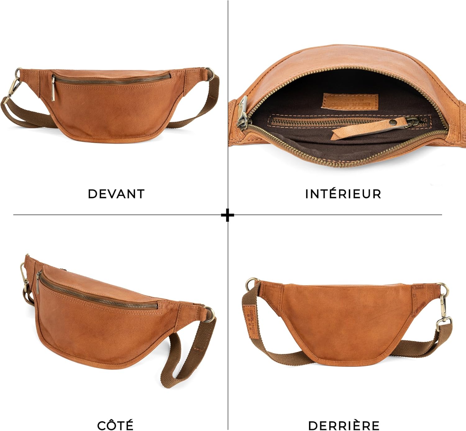Thumbnail 5 de Berliner Bags Kai Sac Banane cuir marron ⚙