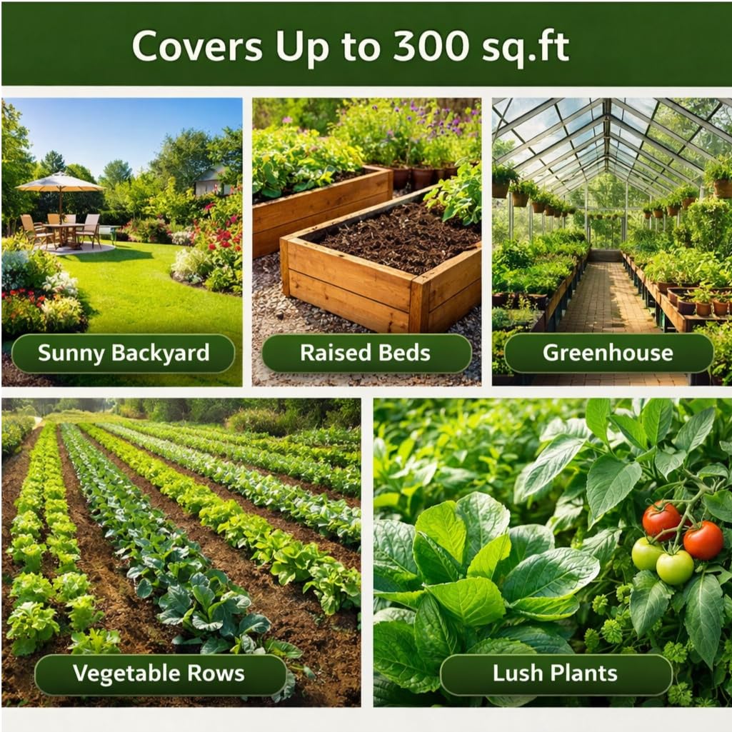 Thumbnail 6 de Drip Irrigation System for Garden Watering: 240FT Automatic Kit with Quick Connect 1/2"/12mm PE Tubing