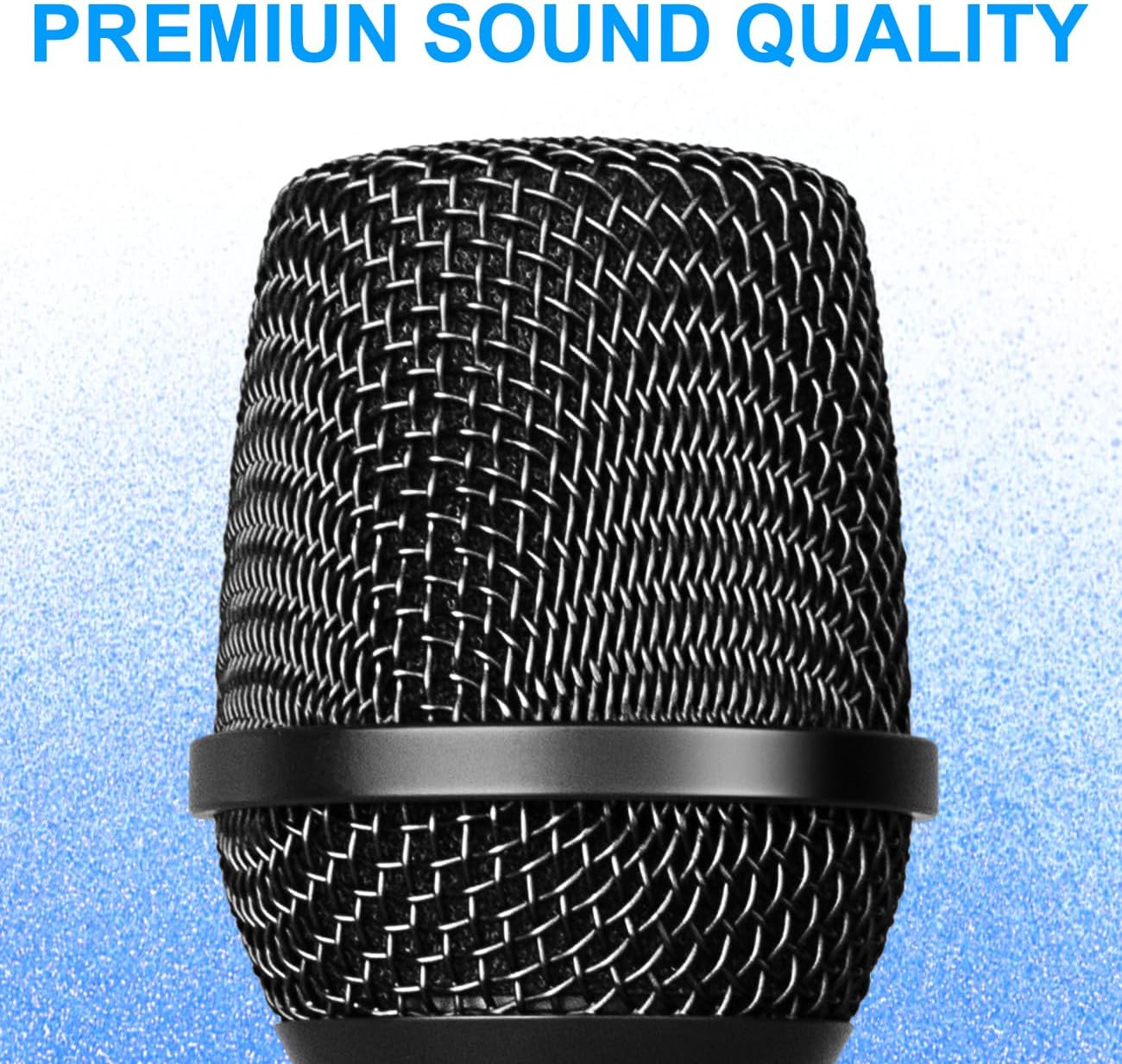 Detalle de Depusheng US-S2 Mic UHF Wireless Handheld Microphone with Metal Body and RGB Lighting