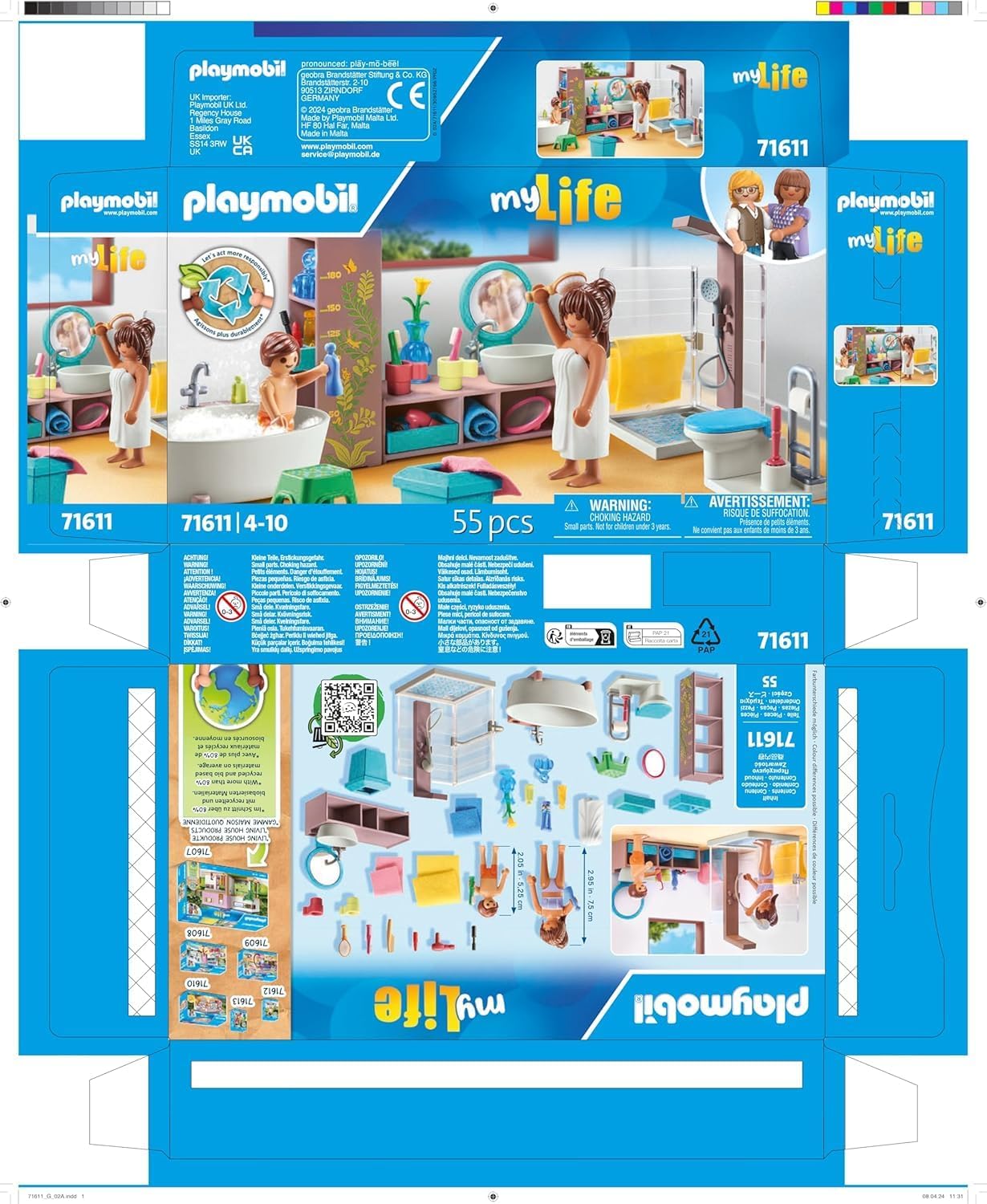 Thumbnail 6 de PLAYMOBIL MyLife 71611 Badezimmer mit 2 Figuren und Zubehör (ab 4 Jahren)
