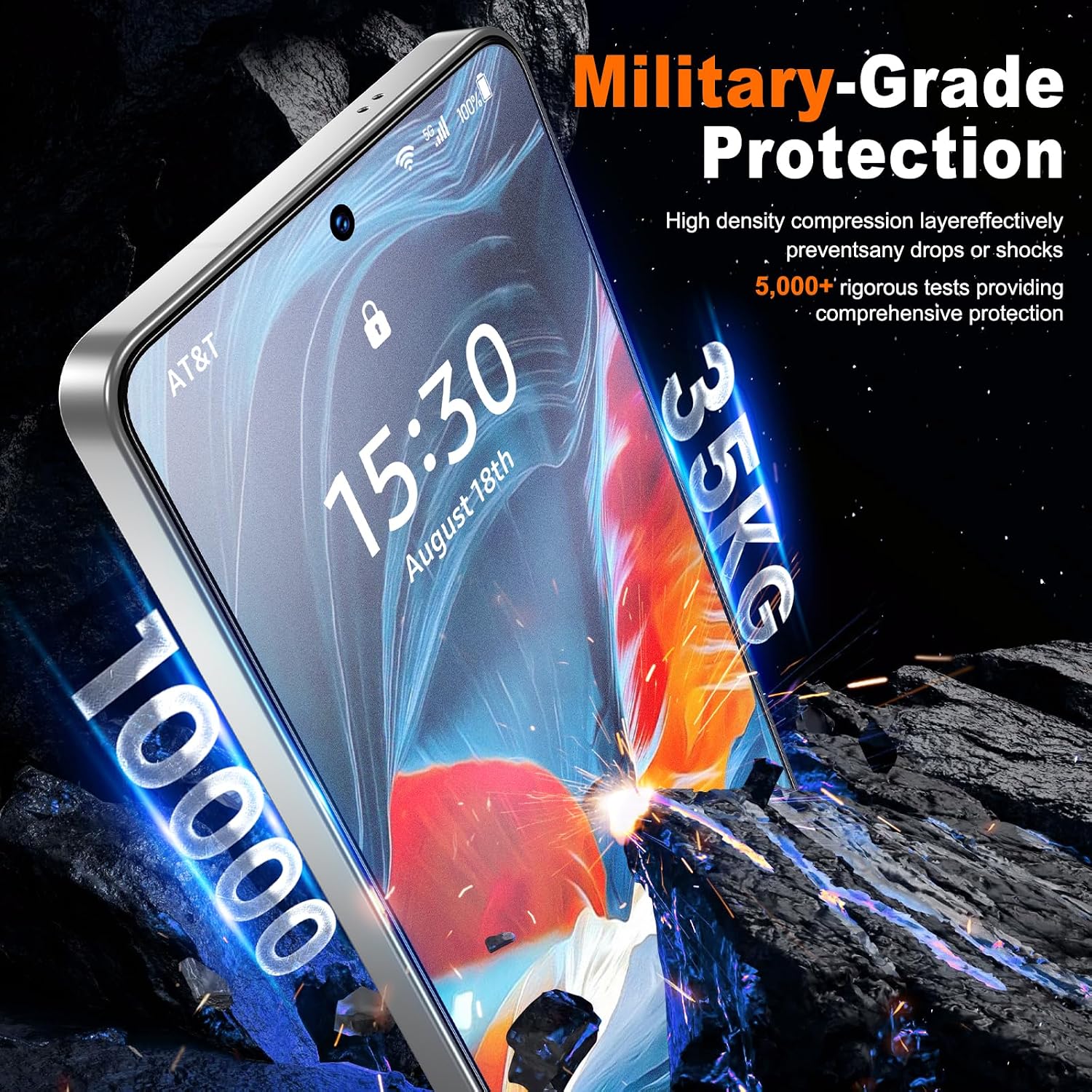 Detalle de UniqueMe Matte Screen Protector for Galaxy S25 Ultra, 2-Pack, Anti-Glare Glass