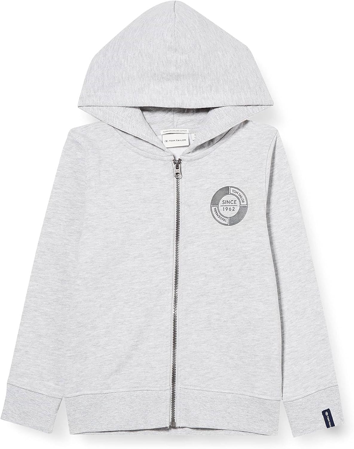 Detalle 2 de TOM TAILOR Jungen Kinder Sweatjacke mit Logo-Print – Regular Fit mit Kapuze