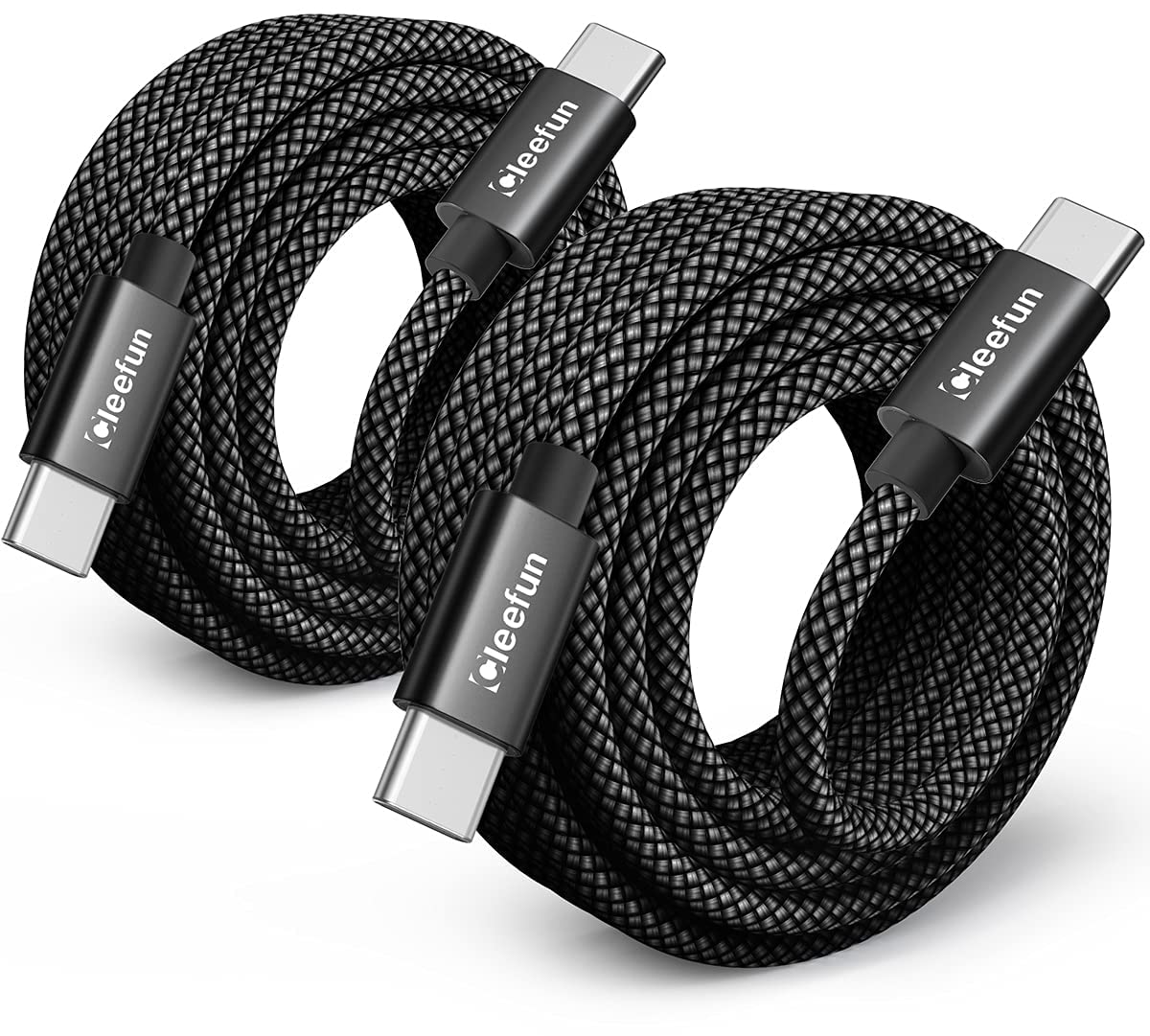 Detalle de CLEEFUN Long USB-C to USB-C Cable (3m, 2-Pack) with PD 60W Fast Charging