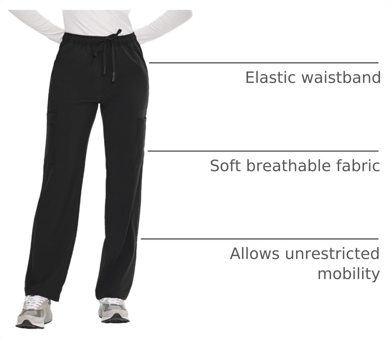 Thumbnail 4 de COZYFIT Straight Leg Scrub Pants 6 Pockets