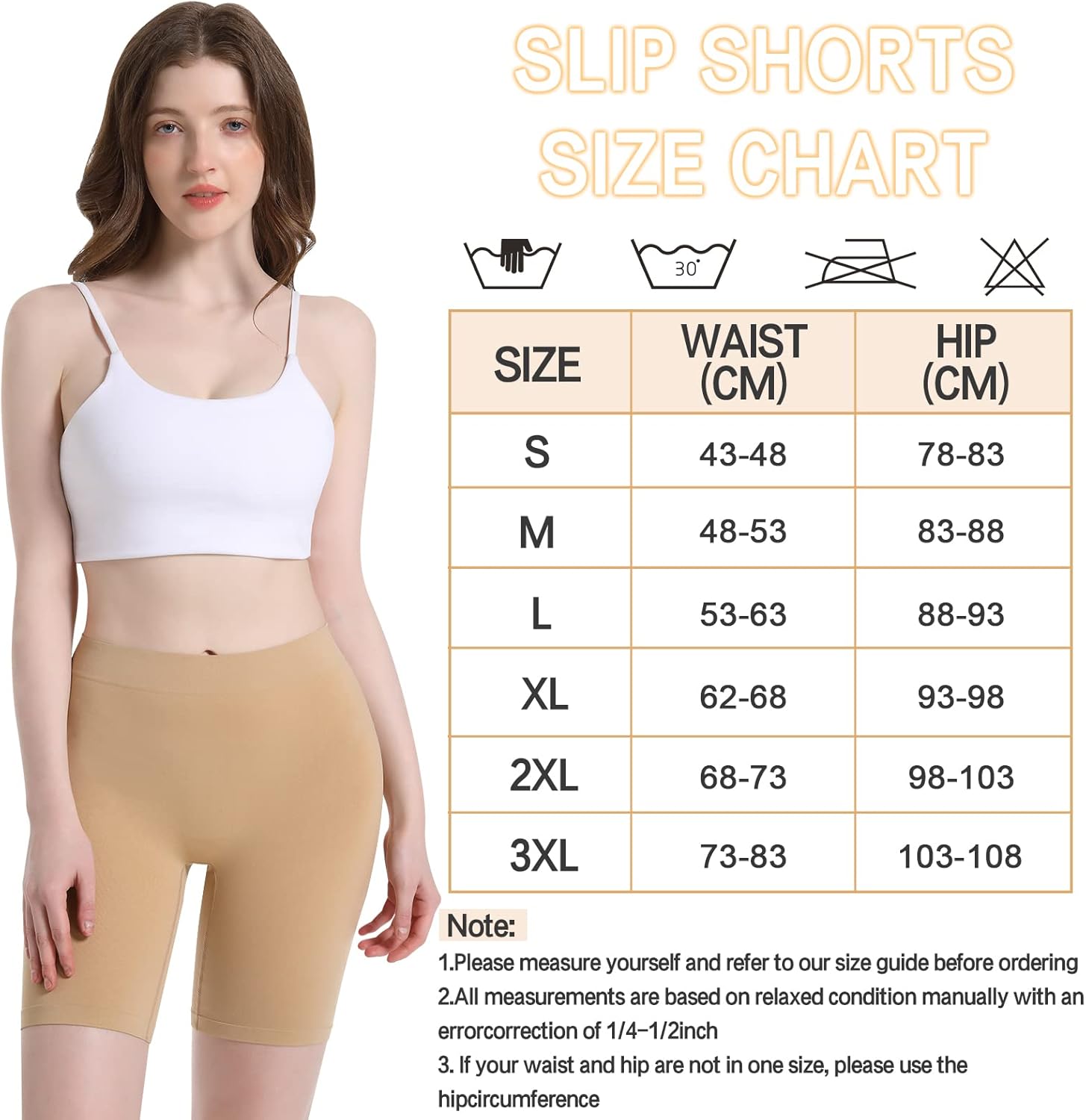 Detalle de Damen Shorts Radlerhose Kurze – 3er Pack, Nahtloser High-Waist Anti-Scheuer Unterhosen-Set