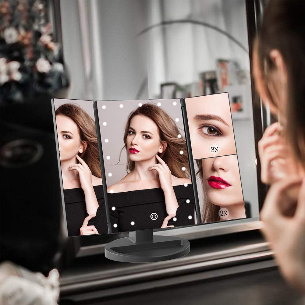 Thumbnail 1 de WEILY Makeup Mirror 21-LED Tri-Fold Vanity Mirror 💄