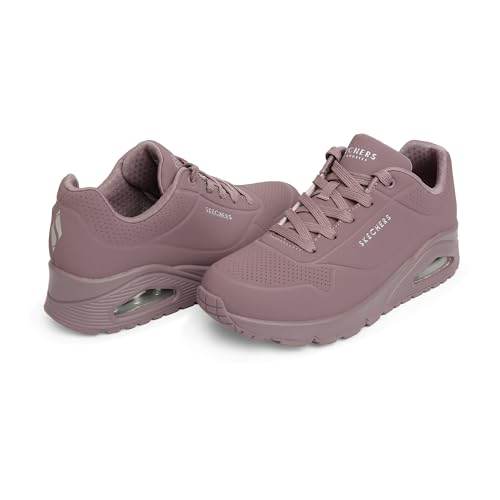 Thumbnail 6 de Skechers Damen Uno Stand On Air Trainer in Dk. Mauve Durabuck/Mesh – Größe 37 EU