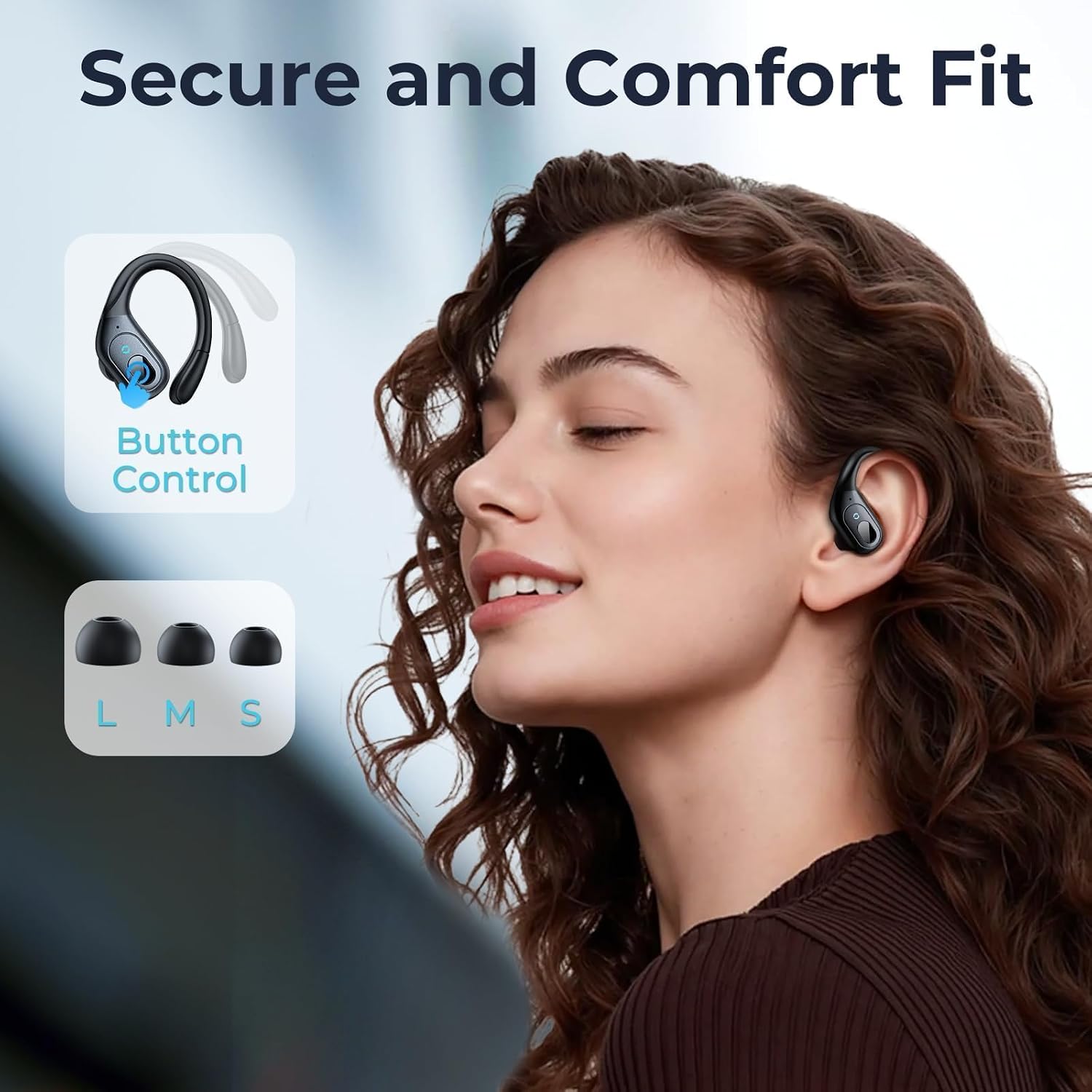 Detalle 1 de occiam Wireless Bluetooth Earbuds with 90-Hour Playback