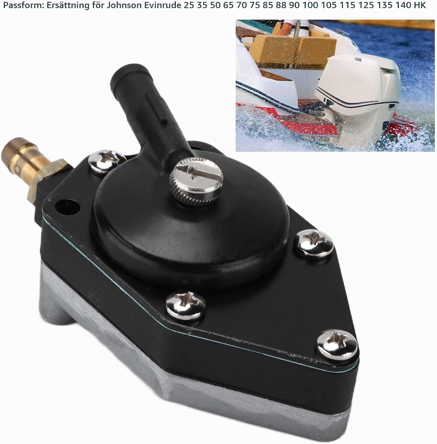 Detalle de Aramox bränslepump för utombordsmotor i metall, kompatibel med Evinrude 25–140 HK