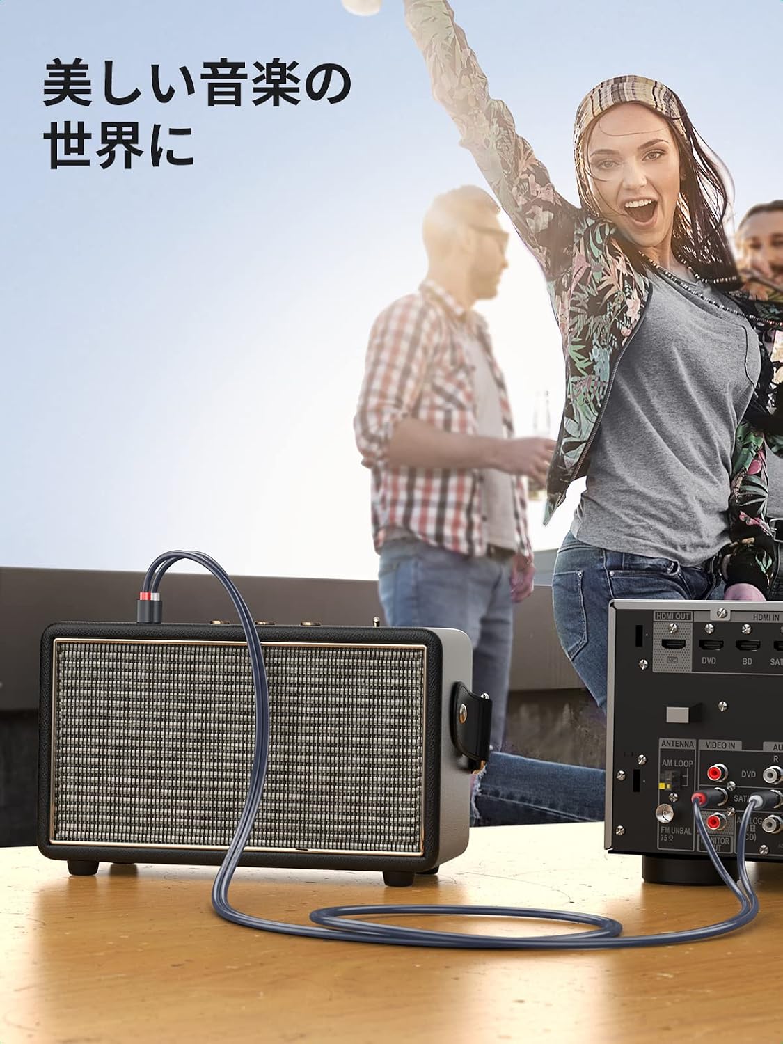 Thumbnail 6 de UGREEN RCAケーブル 1m ステレオ用 2RCA to 2RCA・24K金メッキ端子
