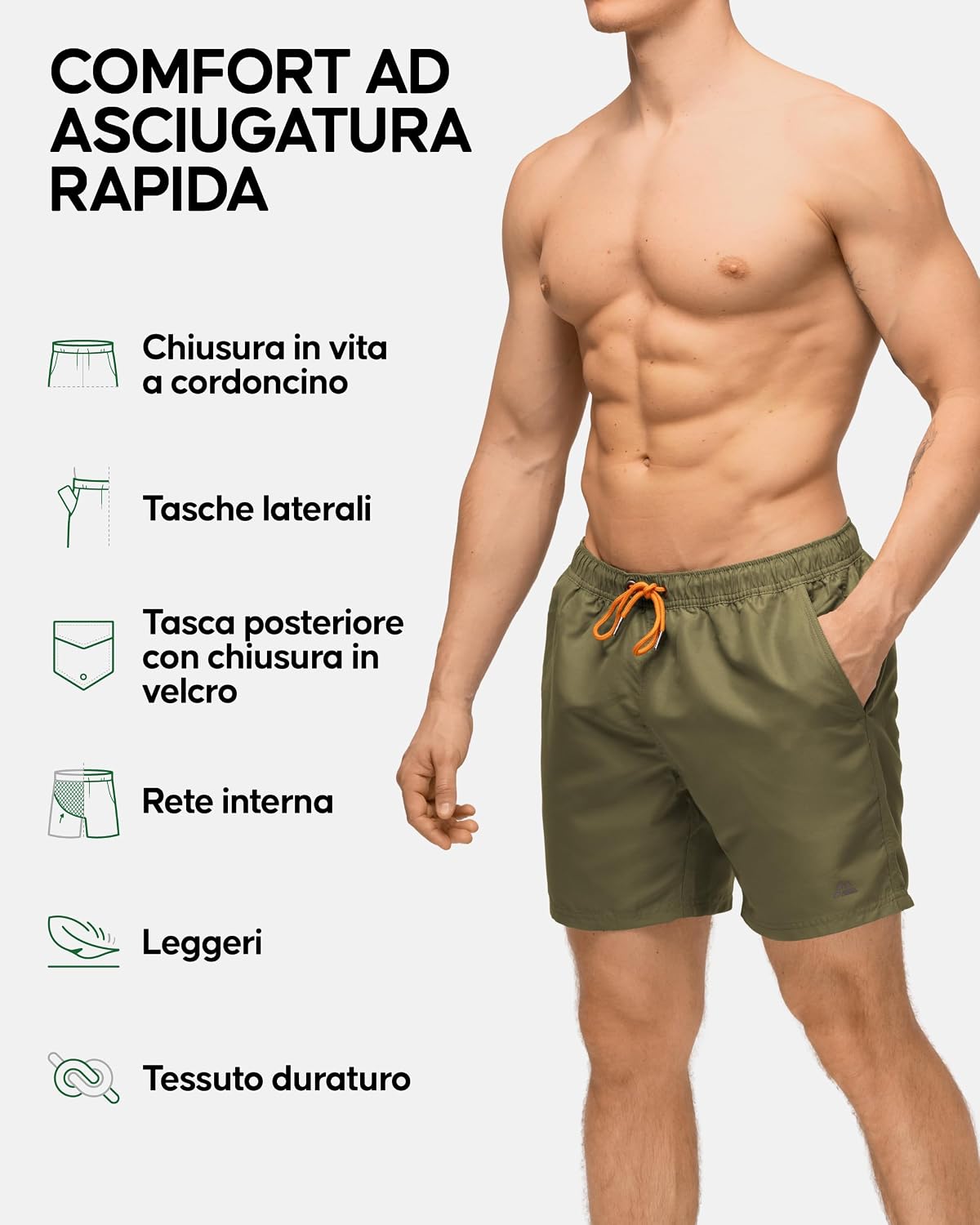 Detalle 2 de Costume uomo Danish Endurance bermuda da mare