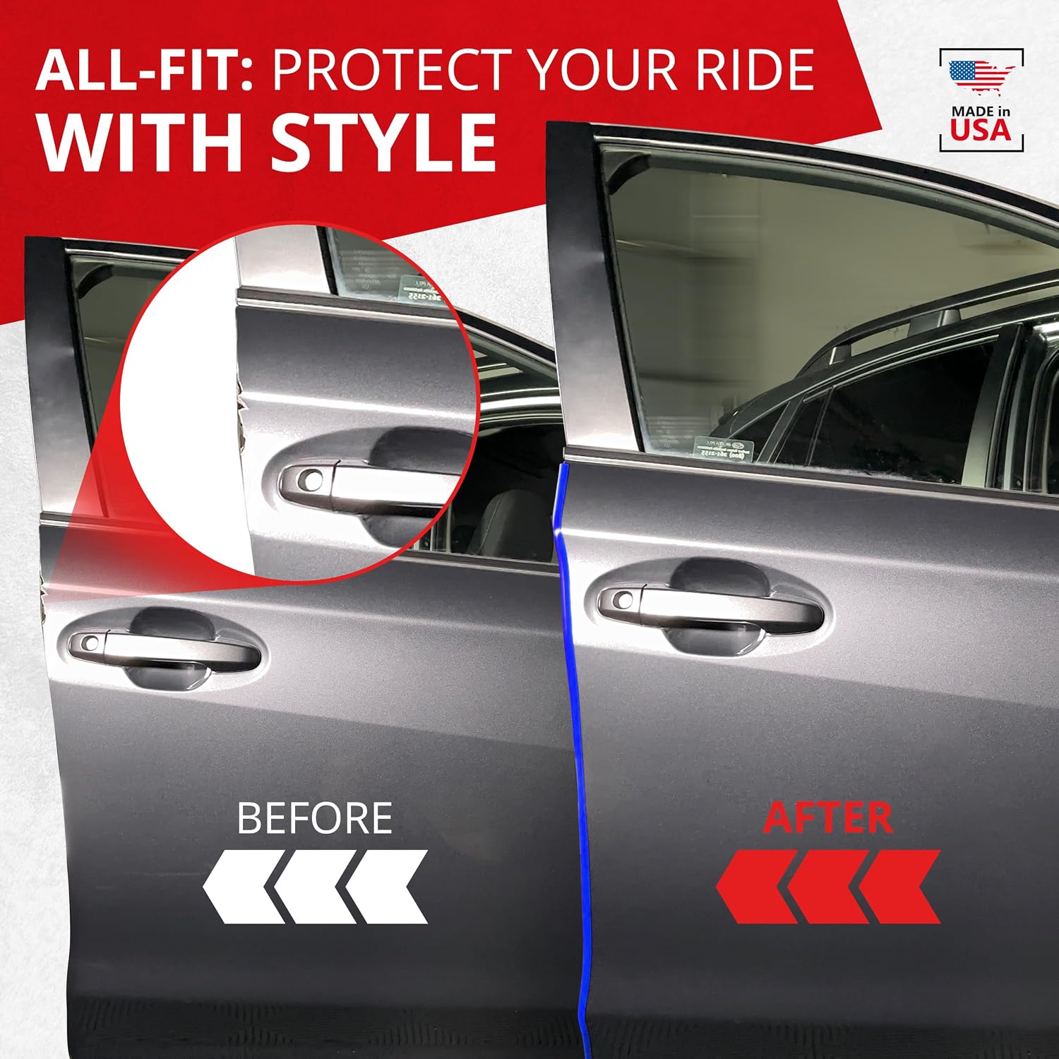 Thumbnail 1 de All-Fit Automotive 10 Ft Blue Car Door Edge Protector, Flexible Adhesive Trim