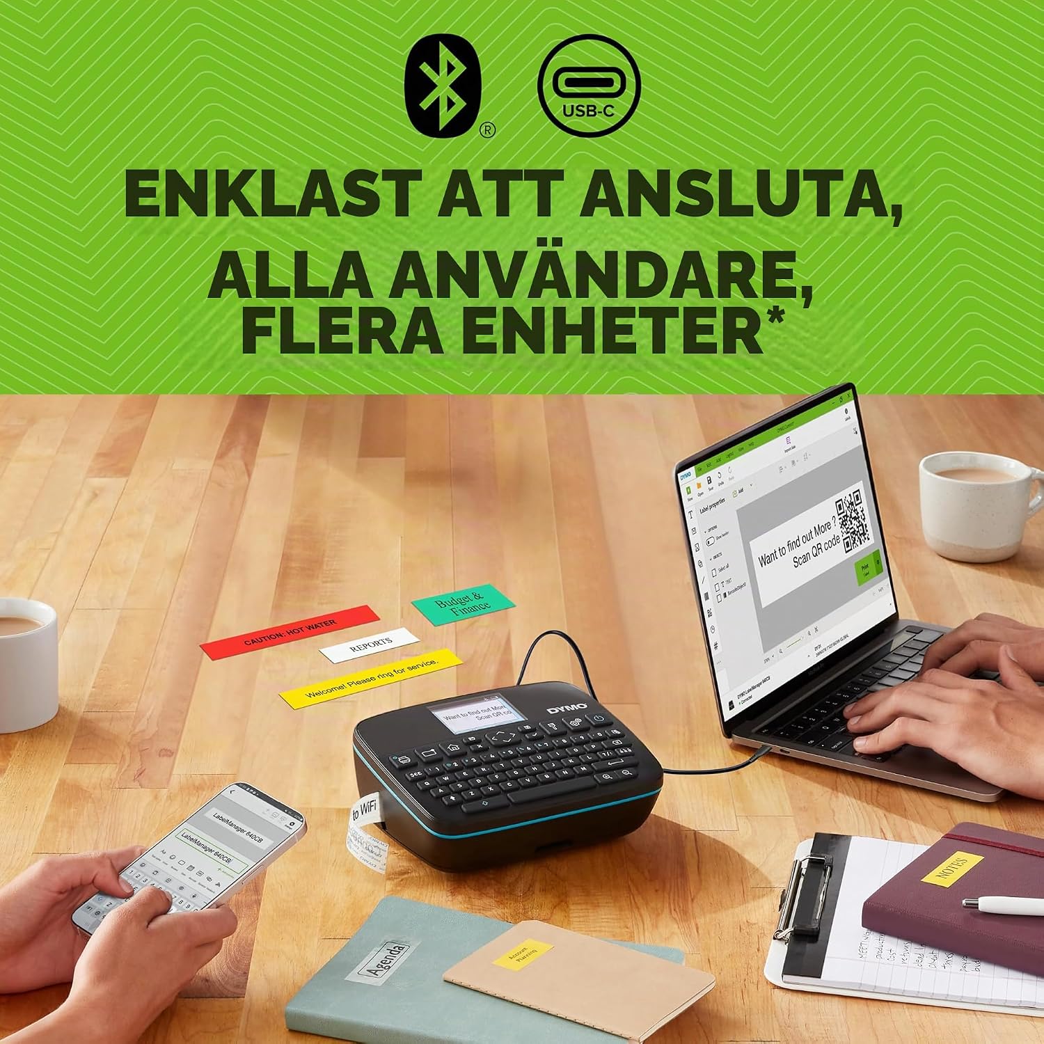 Detalle de DYMO LabelManager Executive 640 CB (2202121) etikettskrivare med Bluetooth och USB-C