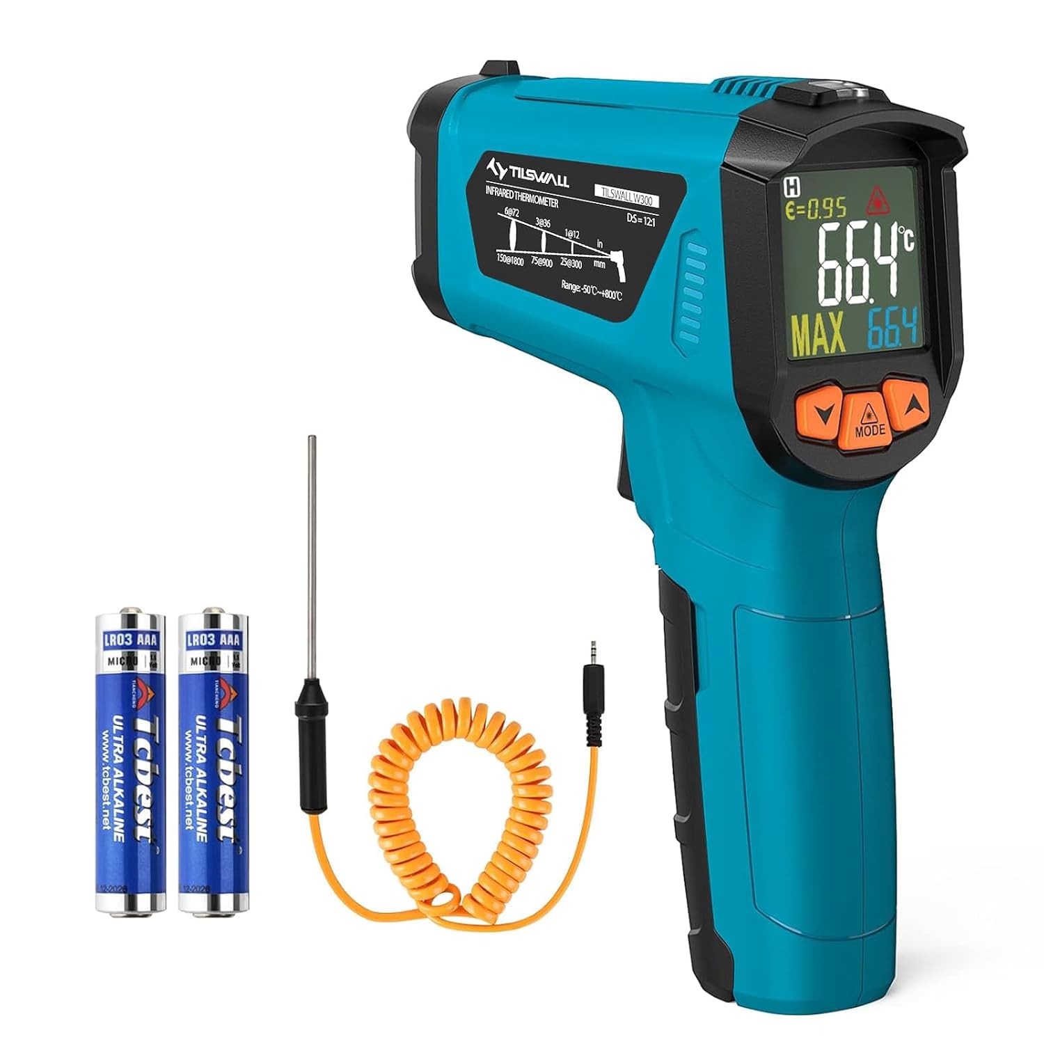 Detalle de Tilswall IR Infrarot Thermometer 800°C
