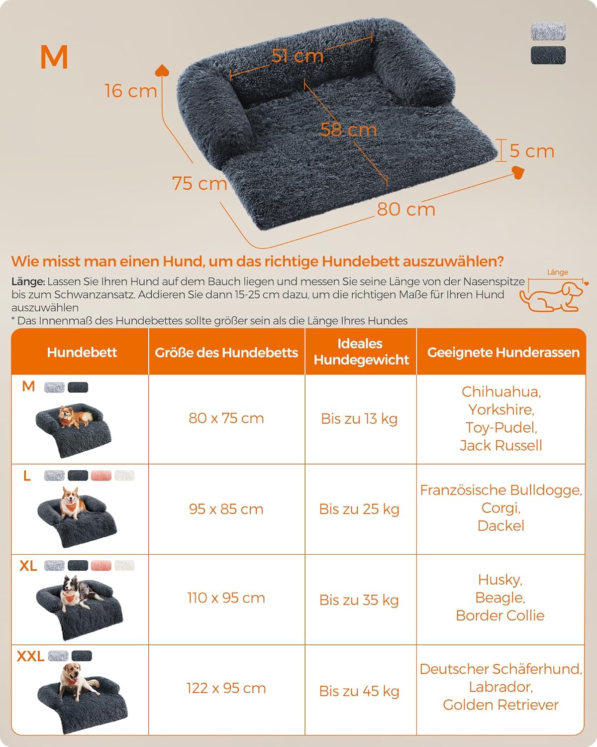 Thumbnail 5 de Feandrea FluffyHug Hundebett M Größe