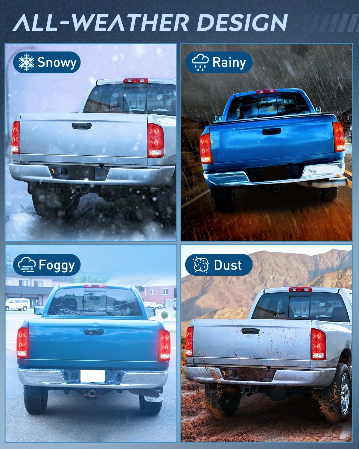 Thumbnail 6 de Nilight Taillight Assembly for 2002-2006 Dodge Ram (OE-Style, Left & Right Rear Lamp)