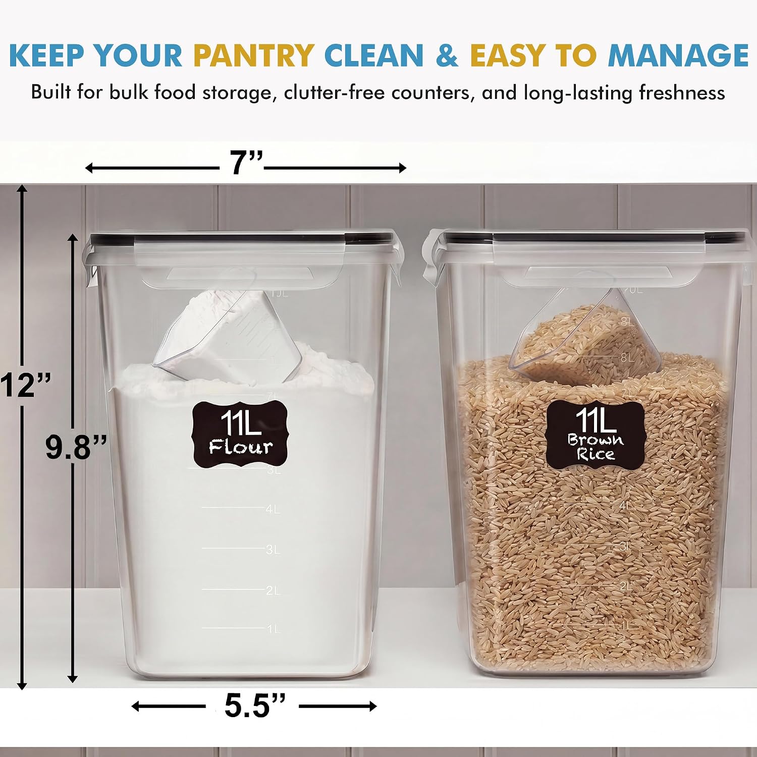 Thumbnail 5 de Shazo 2 PC 11L Airtight Food Storage